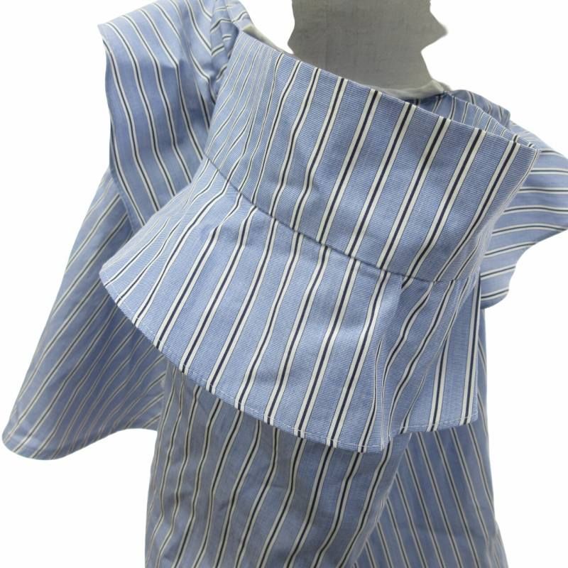 美品 sacai サカイ トーマスメイソン コラボ ストライプ 半袖 シャツ サカイ Sacai × Thomas Mason シャツ 半袖 ストライプ コットン