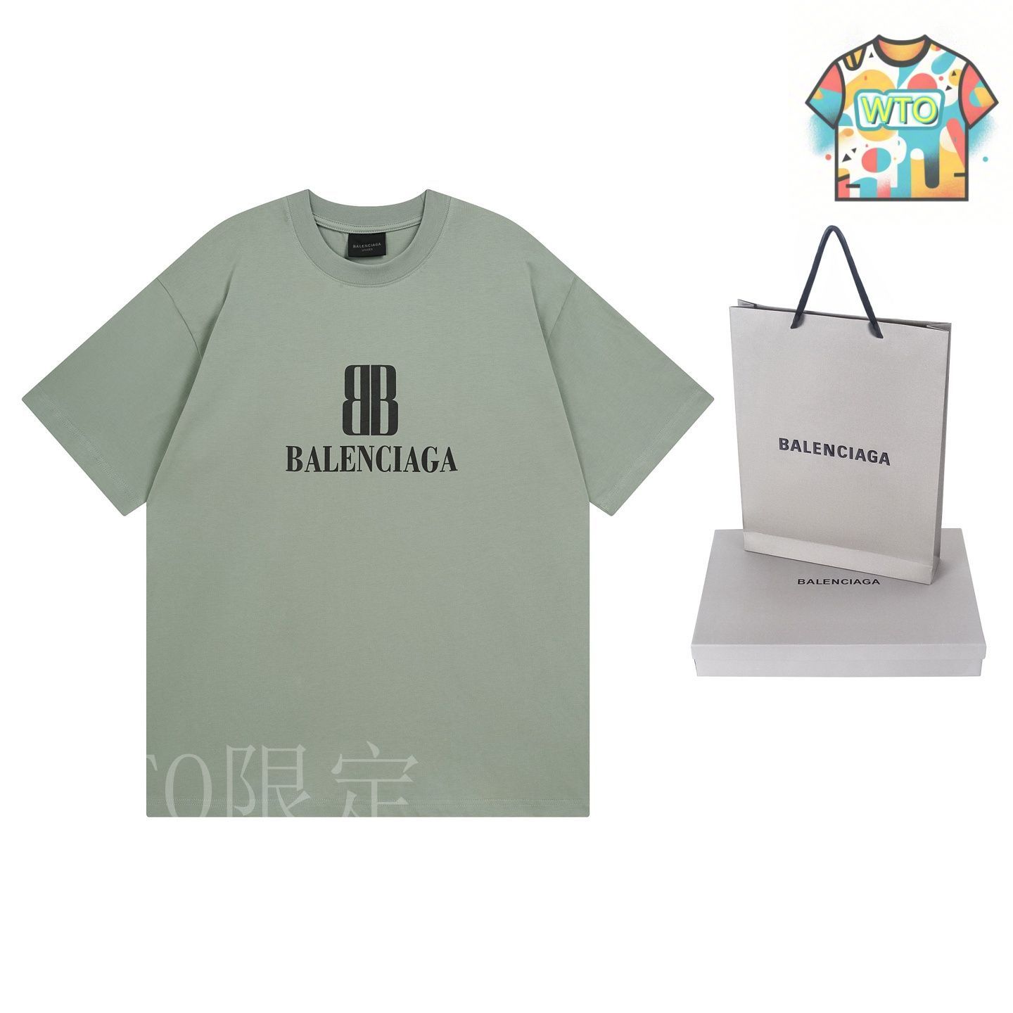今日WTO】BALENCIAGA SS25 New Logo - Printed Short - Sleeve T