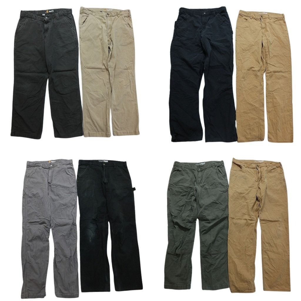 古着卸 まとめ売り カーハート Carhartt ダック ペインター パンツ 8枚セット メンズ 34 |35 |6 ダブルニー ツールポケット 古着 NB9777