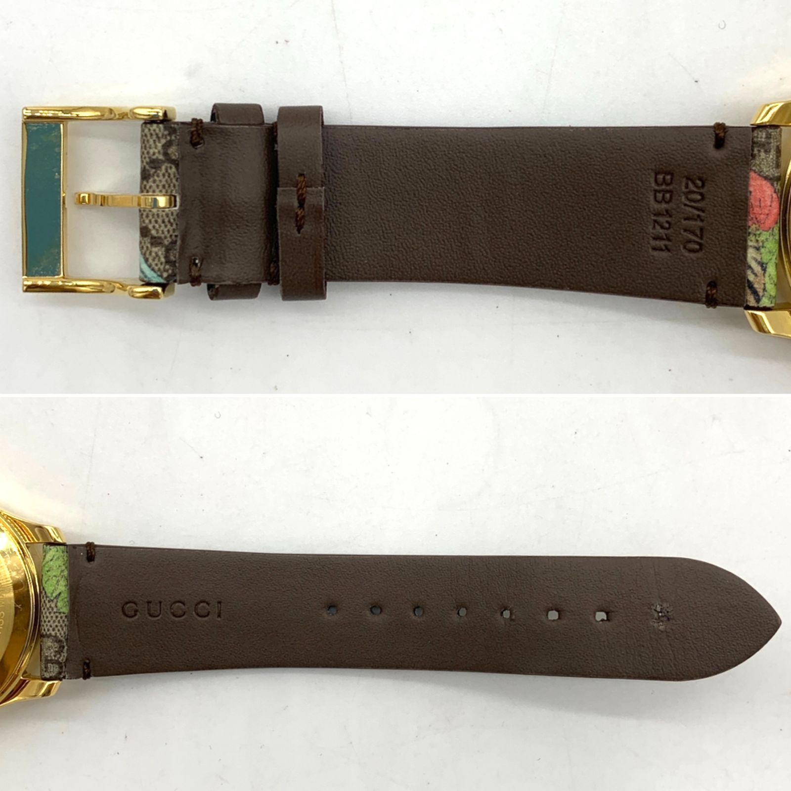 ▽【稼働品】GUCCI/グッチ Gタイムレス 126.4 クオーツ 総柄文字盤 