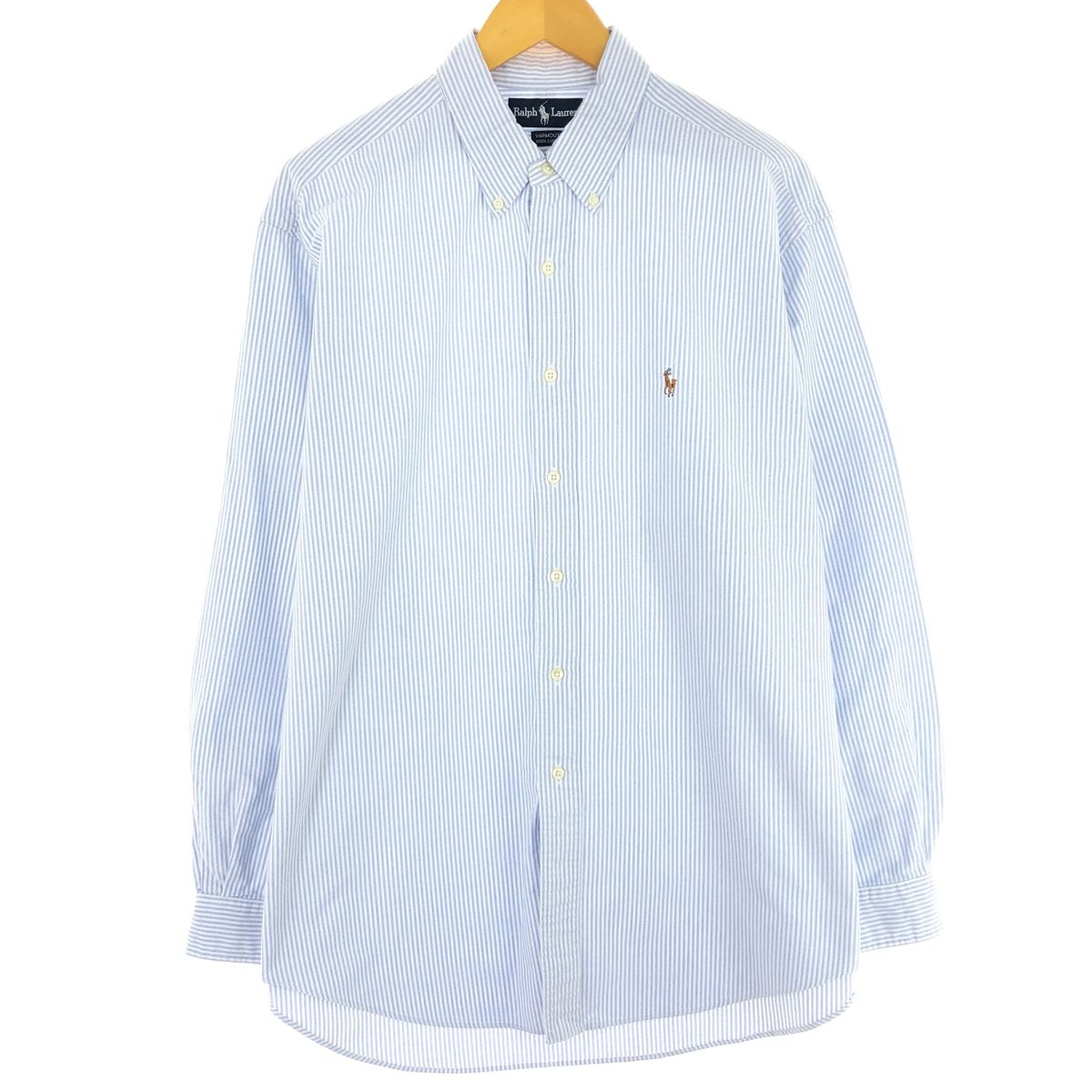 古着 ラルフローレン Ralph Lauren CLASSIC FIT 長袖 ボタンダウンストライプシャツ メンズXL /eaa442217 【中古】/eaa442217