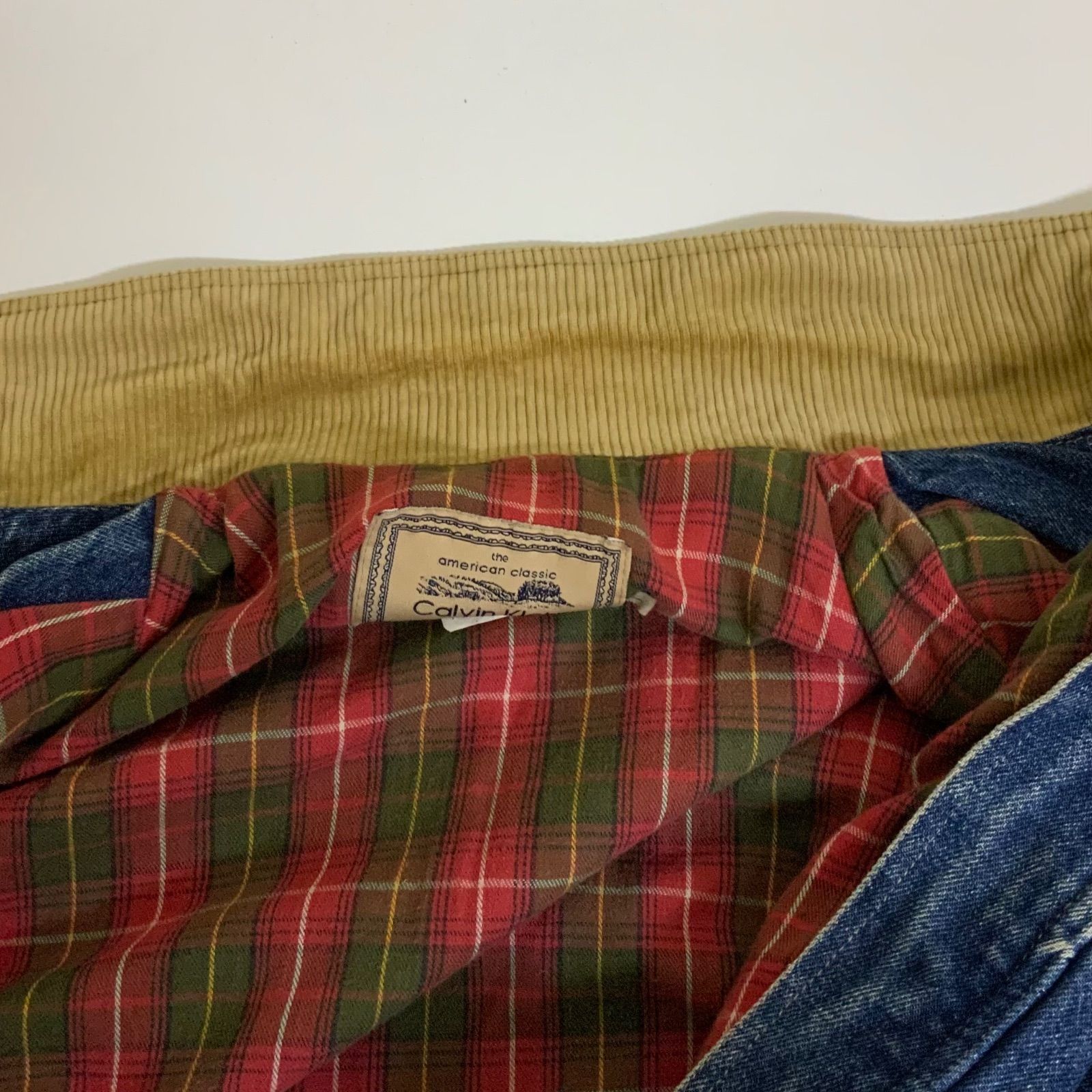 90年代 90s Calvin Klein カルバンクライン チェックライナー デニム 