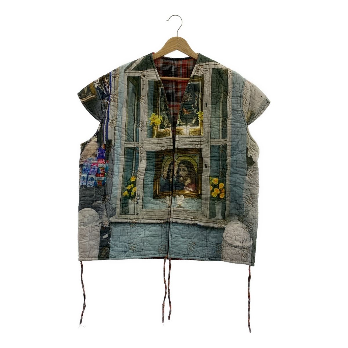 BLESS / ブレス | 2021SS | n°69 Lining vest プリント キルティング ベスト | マルチカラー | メンズ BLESS / ブレス | 2021SS | n°69 Lining vest プリント キルティング