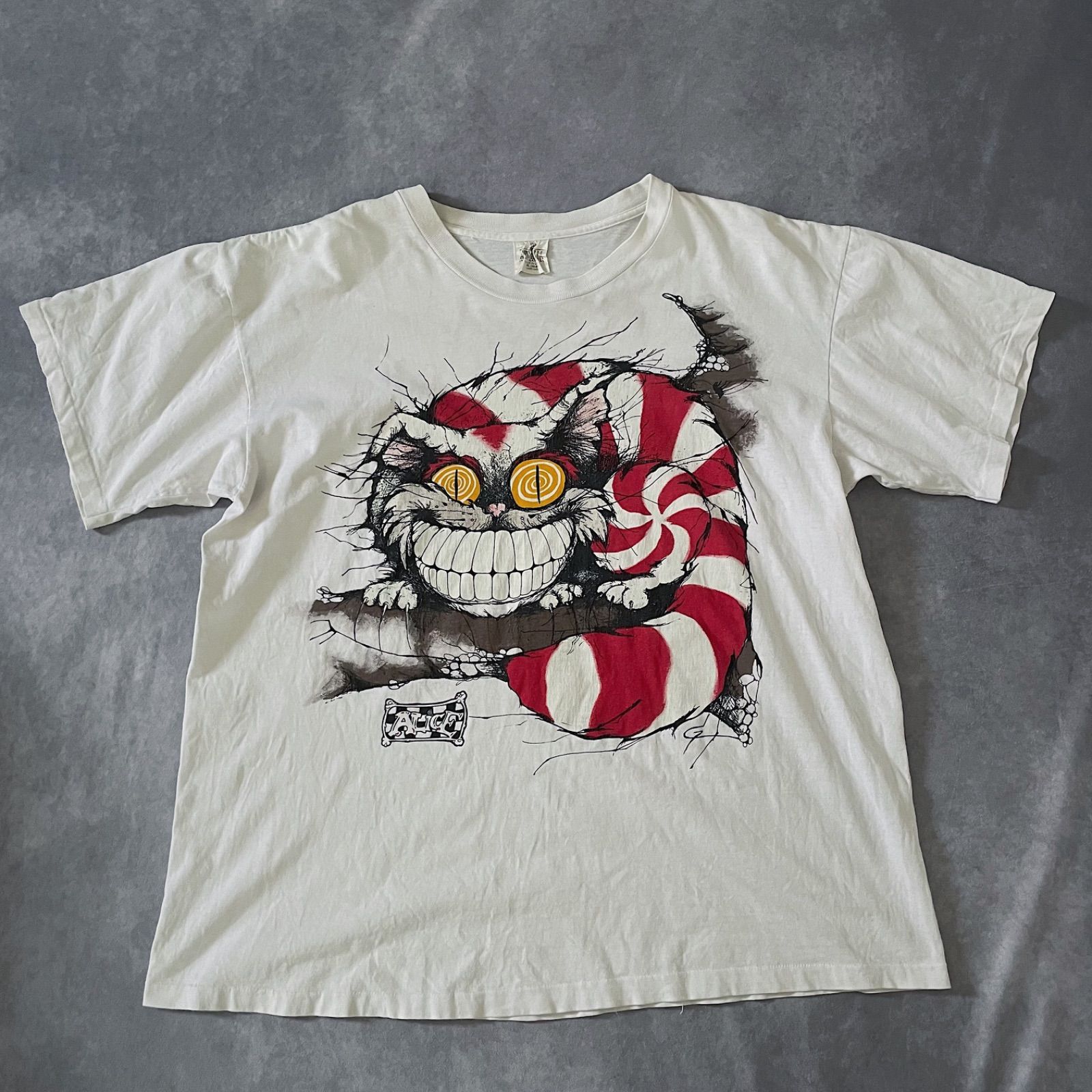 90s Tシャツ チェシャ猫 ヴィンテージ 90s art ディズニー - メルカリ