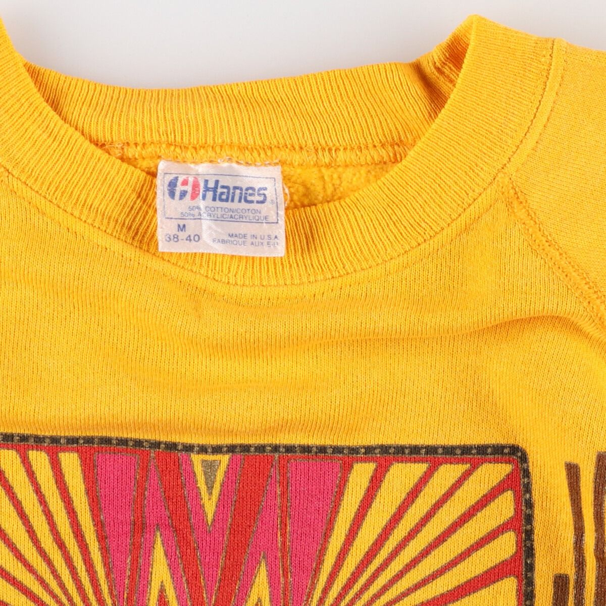 古着 80年代 ヘインズ Hanes プリントスウェットシャツ トレーナー USA 