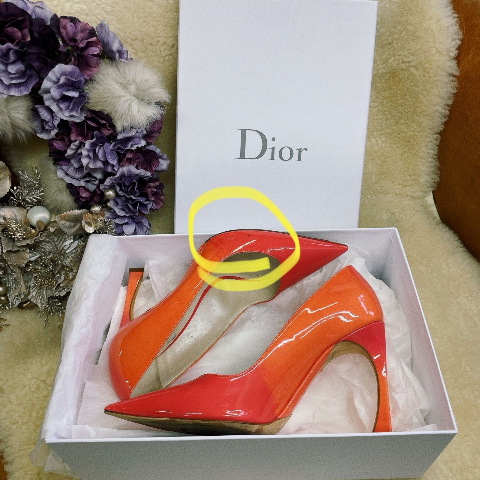 DIOR マルチグラデーションパンプス （レッドコンビ） - メルカリ