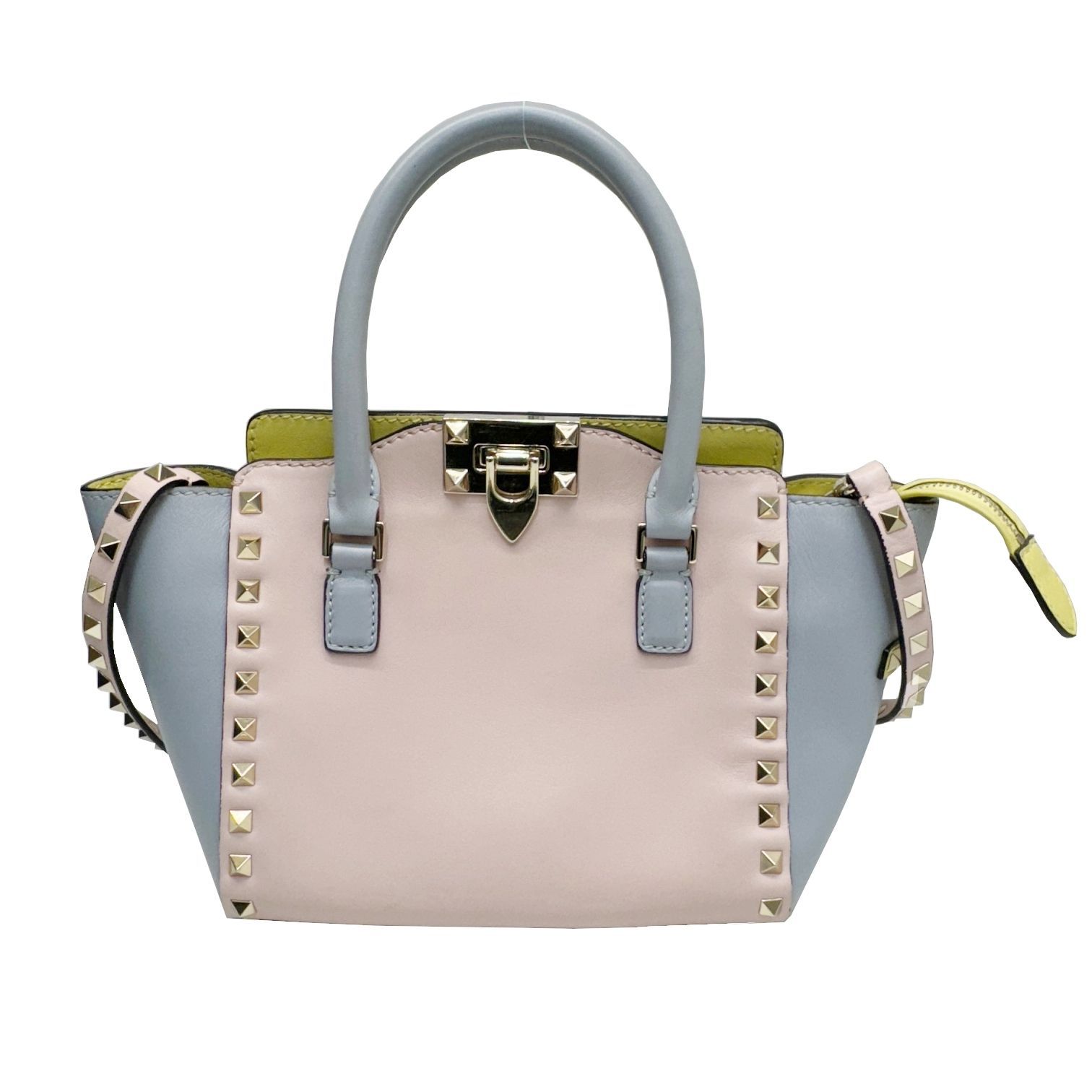 VALENTINO ヴァレンティノ スタッズ バッグ ピンク トート ショルダー 