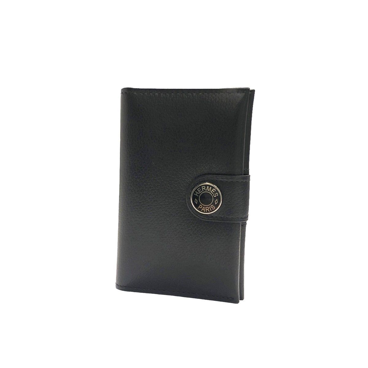 中古】 HERMES エルメス R.M.S カードケース エバーカラー ブラック SV