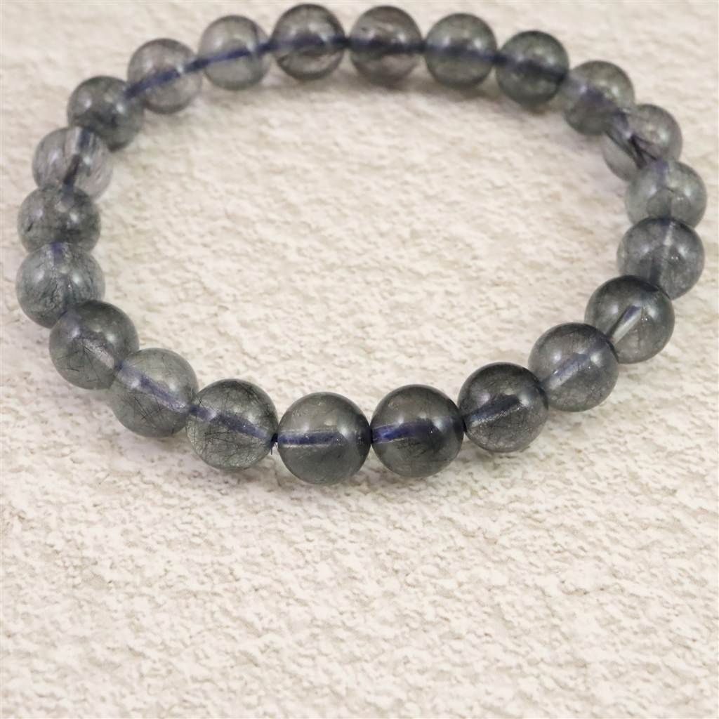インディゴライト （ブルー トルマリン 入り 水晶） 8.5mm玉