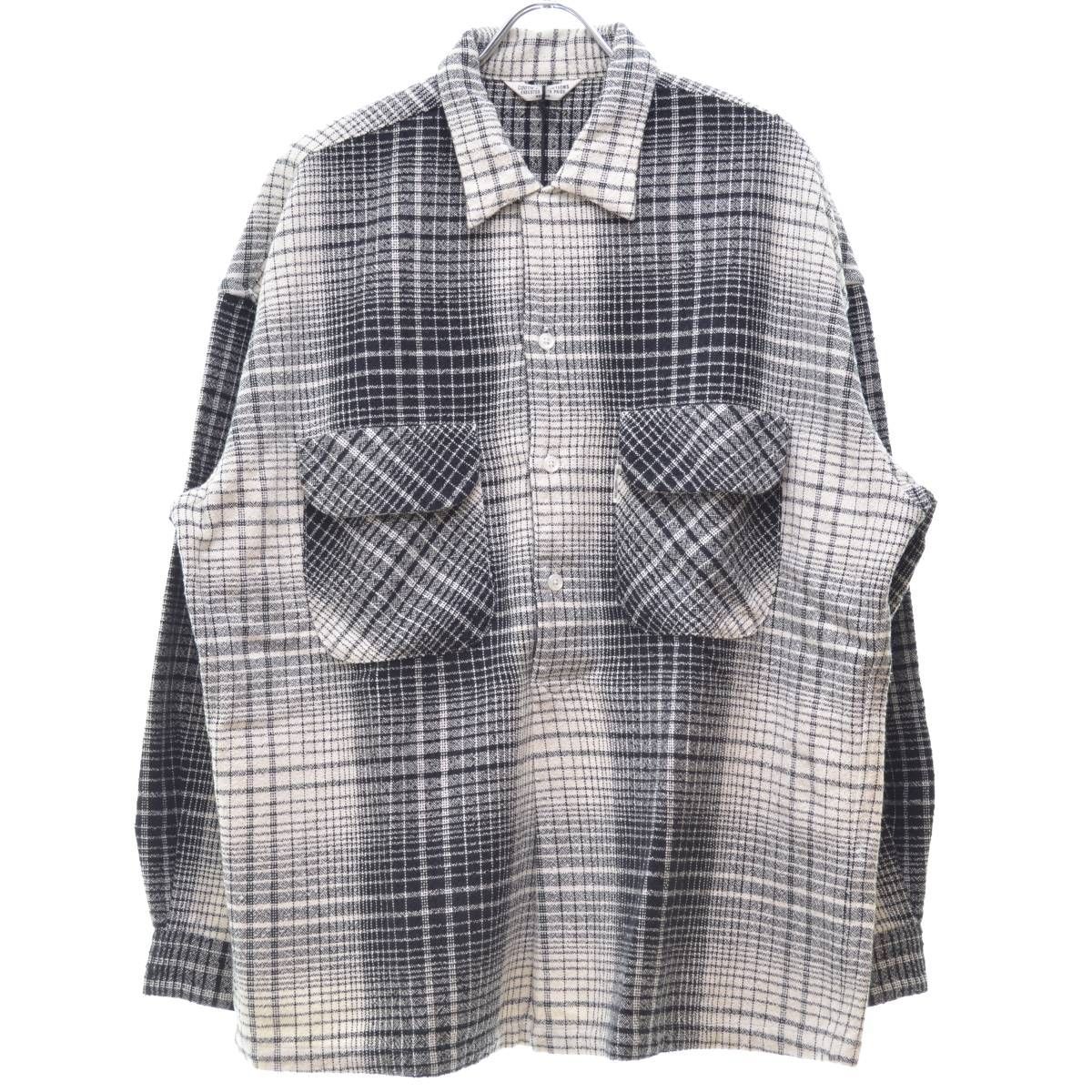 M【COOTIE / クーティー 】22AWCTE-22A403 Ombre Check Open Collar