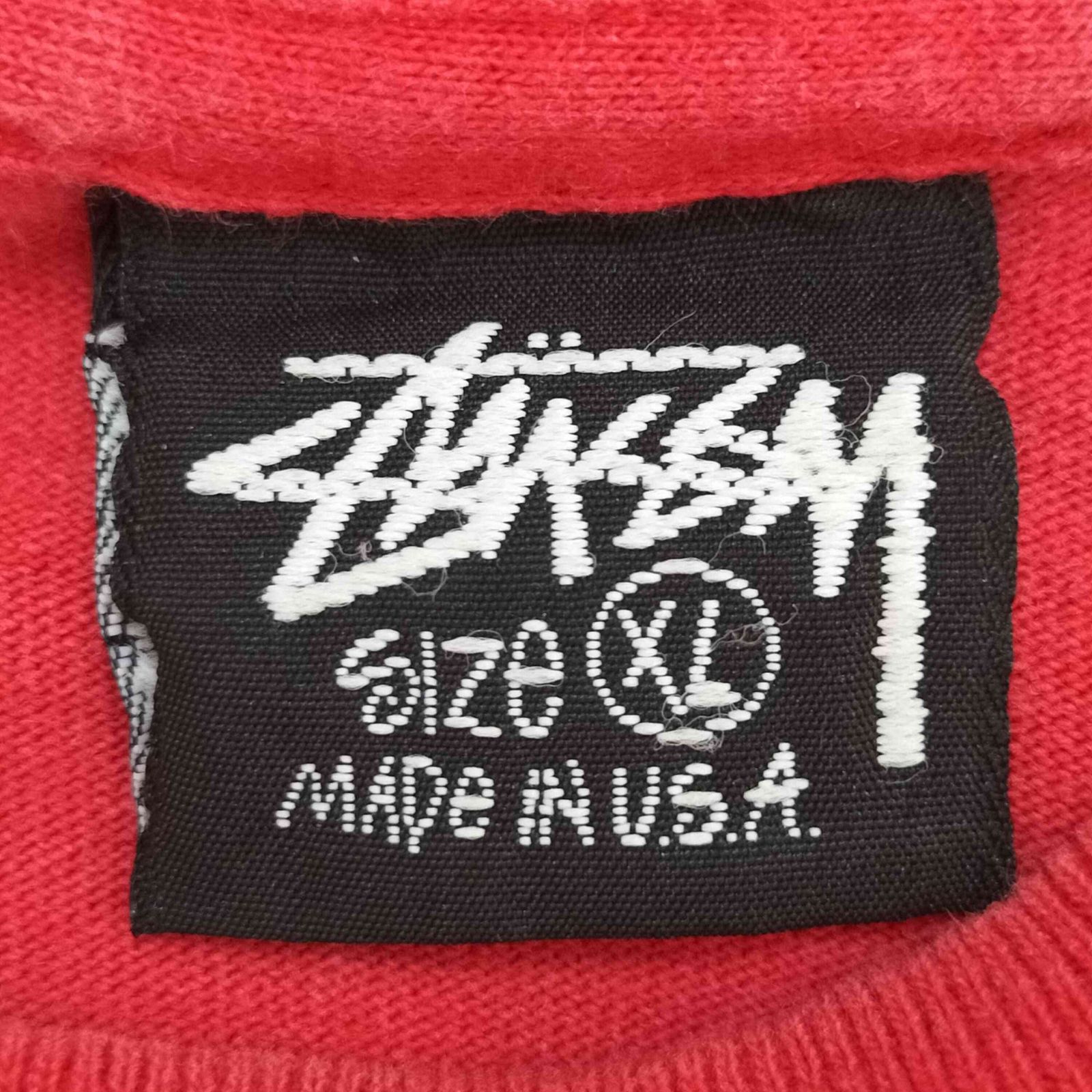 ステューシー Stussy 80s USA製 黒タグ 袖裾シングル ラスタカラー 