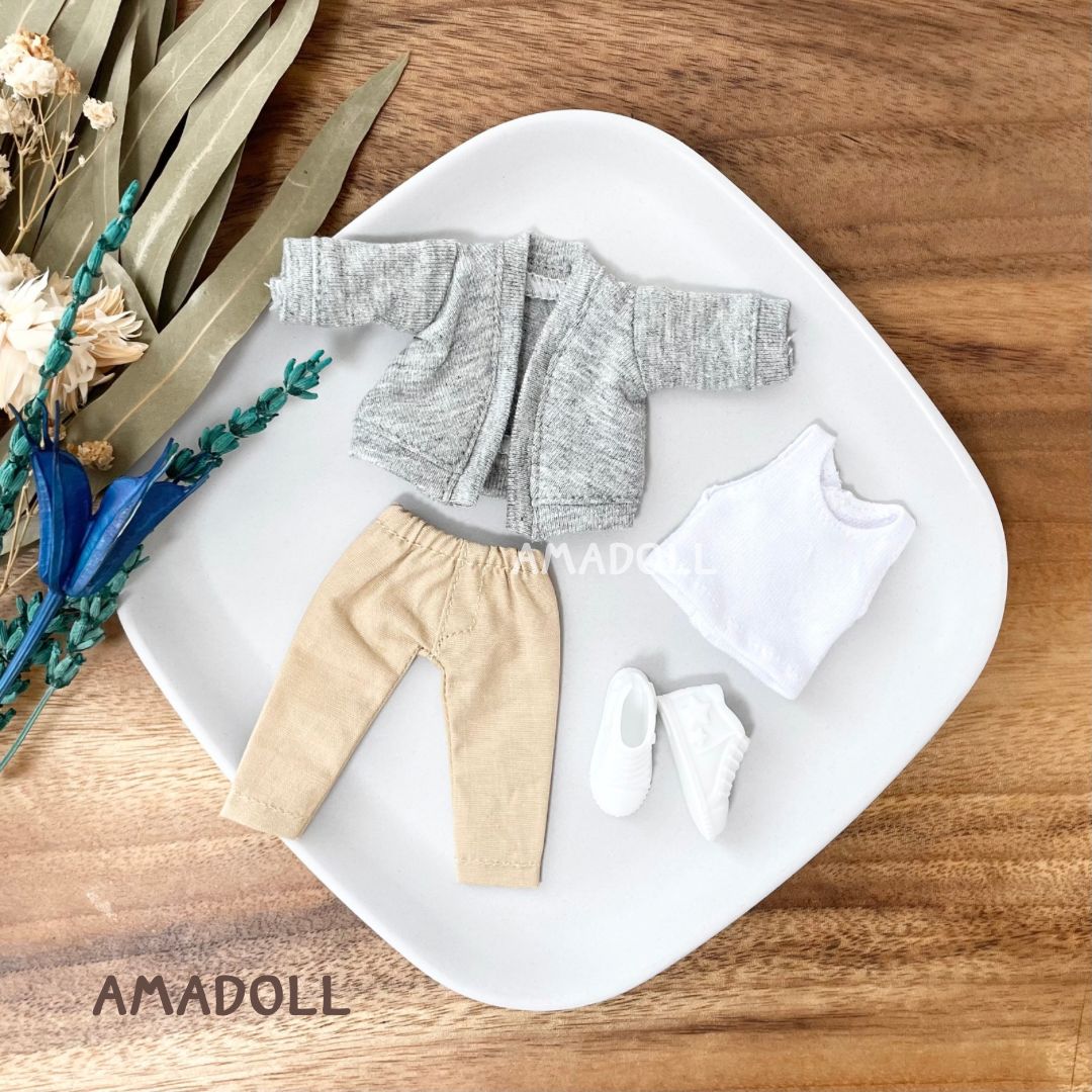 オビツ11 ハンドメイド 教皇 5点セット ホワイト オビツ11 服 コーデ セット 靴 白 男の子 女の子 シャツ