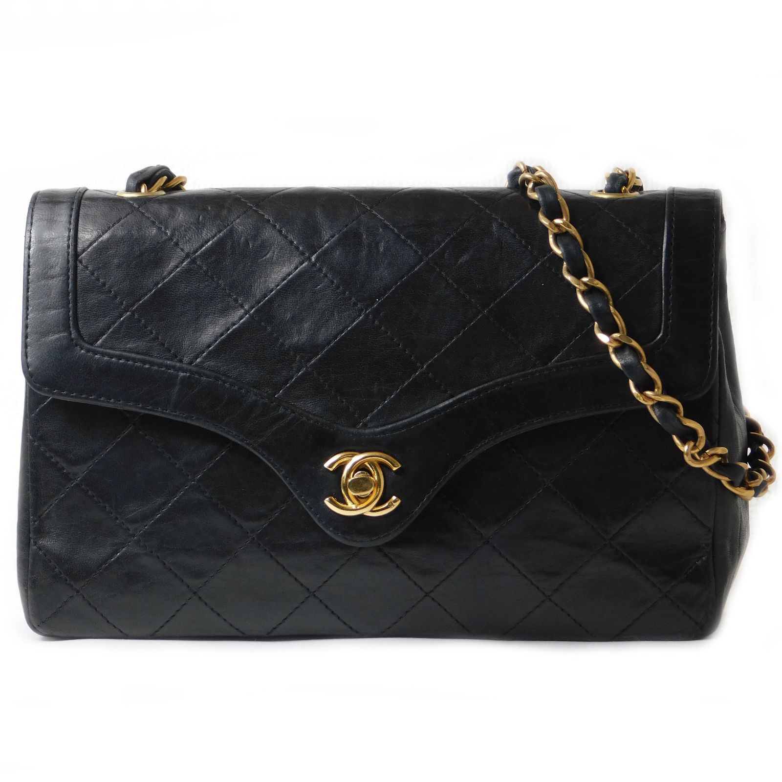 CHANEL シャネル 18番台 マトラッセ シングルフラップ ラムスキン 