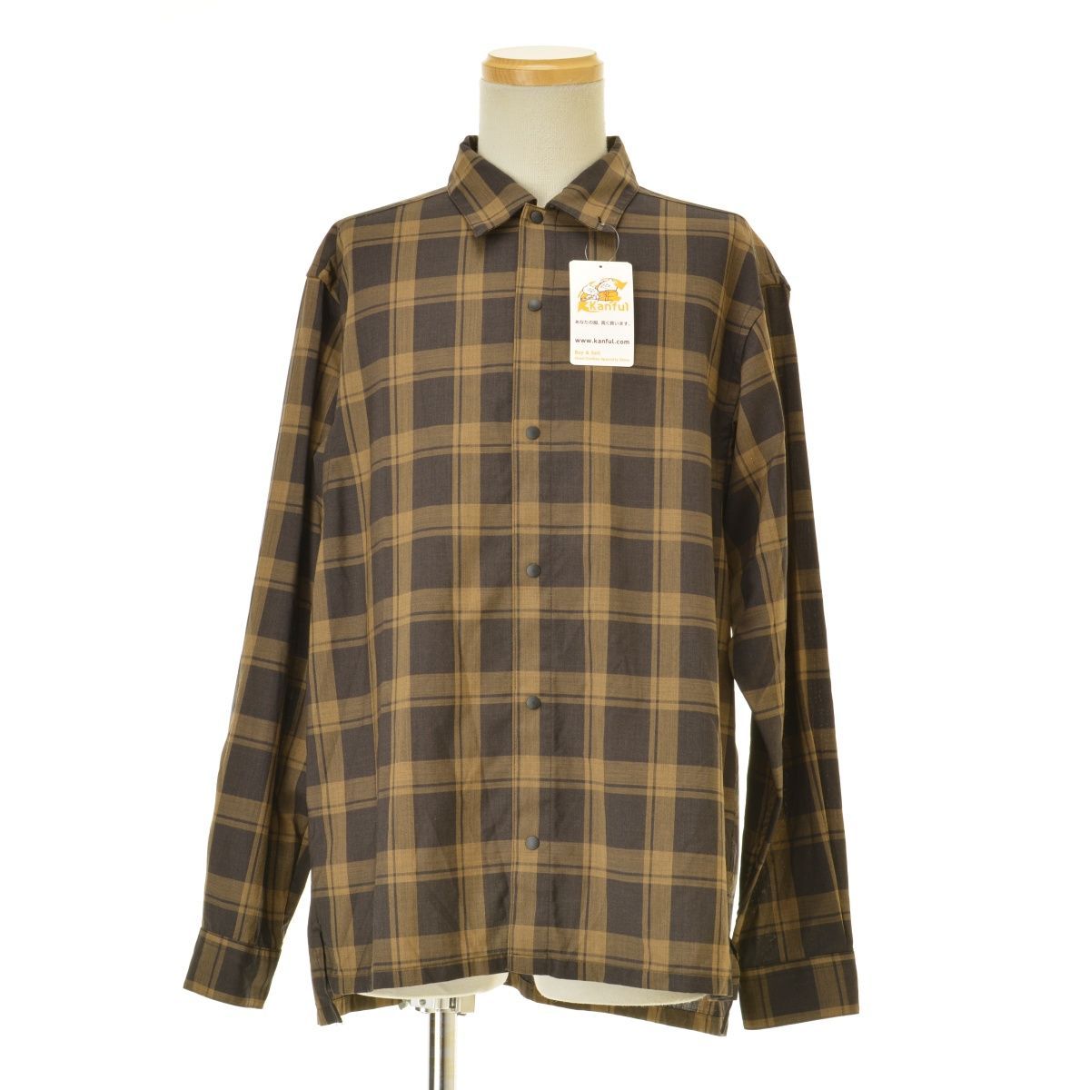 山と道 MERINO SHIRTS BROWN CHECK L RED 山と道 MERINO SHIRTS BROWN CHECK L RED 山と道 Merino Shirt Brown