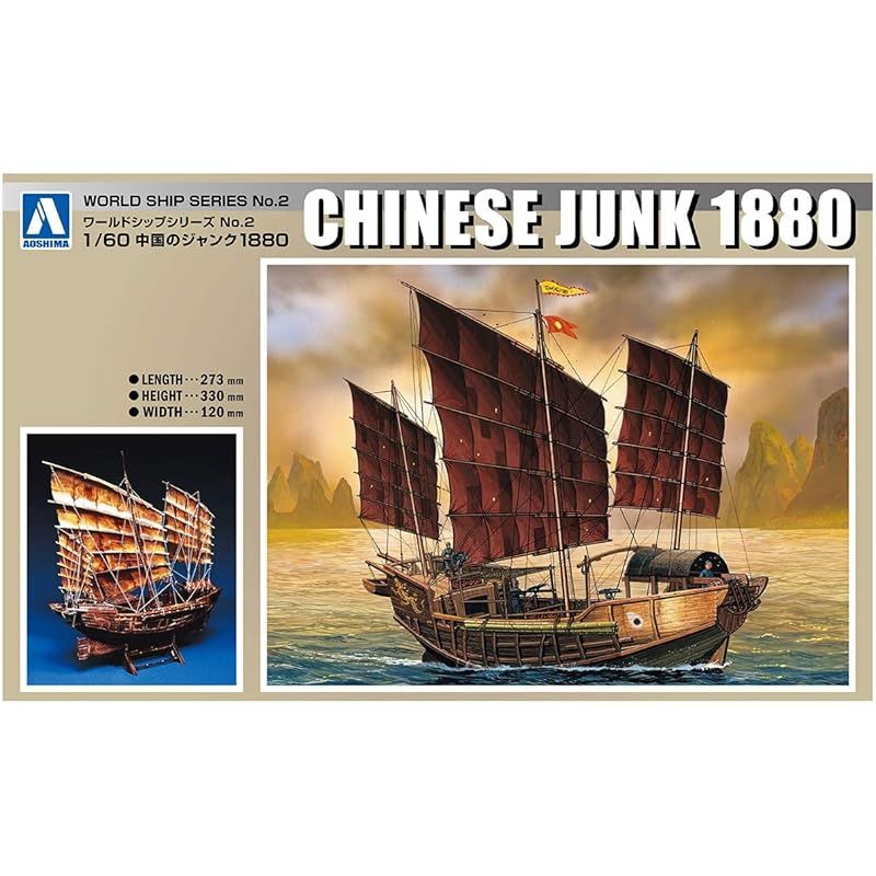 (未使用･未開封品)　青島文化教材社 1/60 ワールドシップシリーズ No.2 中国のジャンク 1880 プラモデル bt0tq1u 青島文化教材社(AOSHIMA) 1/60 ワールドシップシリーズ No.2