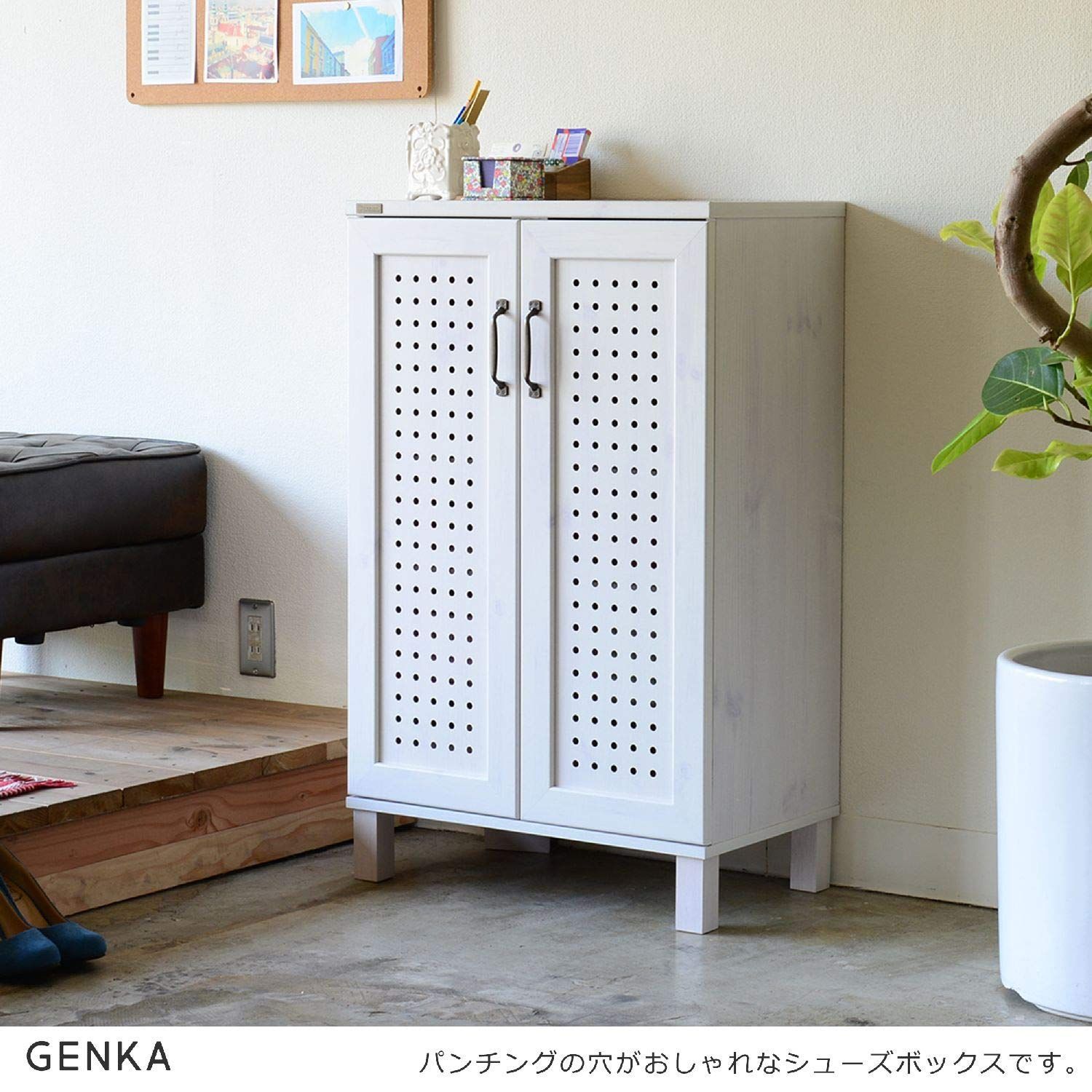 新着商品 通気性 可動棚 ホワイト 高さ93.5cm 10~15足収納 奥行35cm 幅58cm ロータイプ GK95-60 下駄箱 シューズボックス WH GENKA 佐藤産業