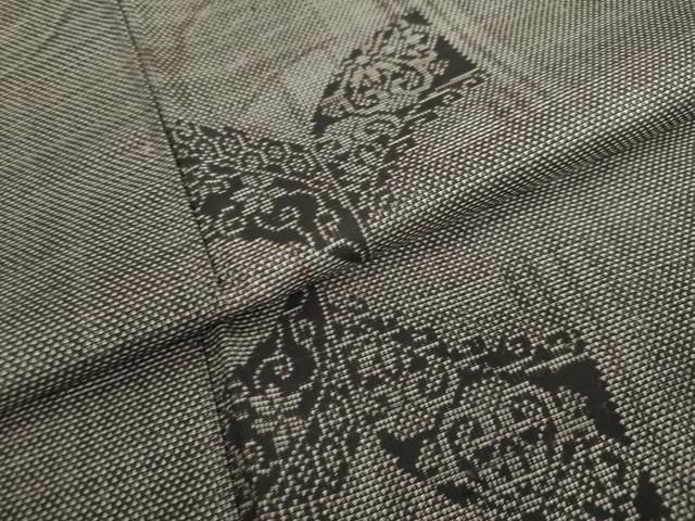 平和屋着物○本場大島紬 9マルキ 草花文 正絹 逸品 未使用