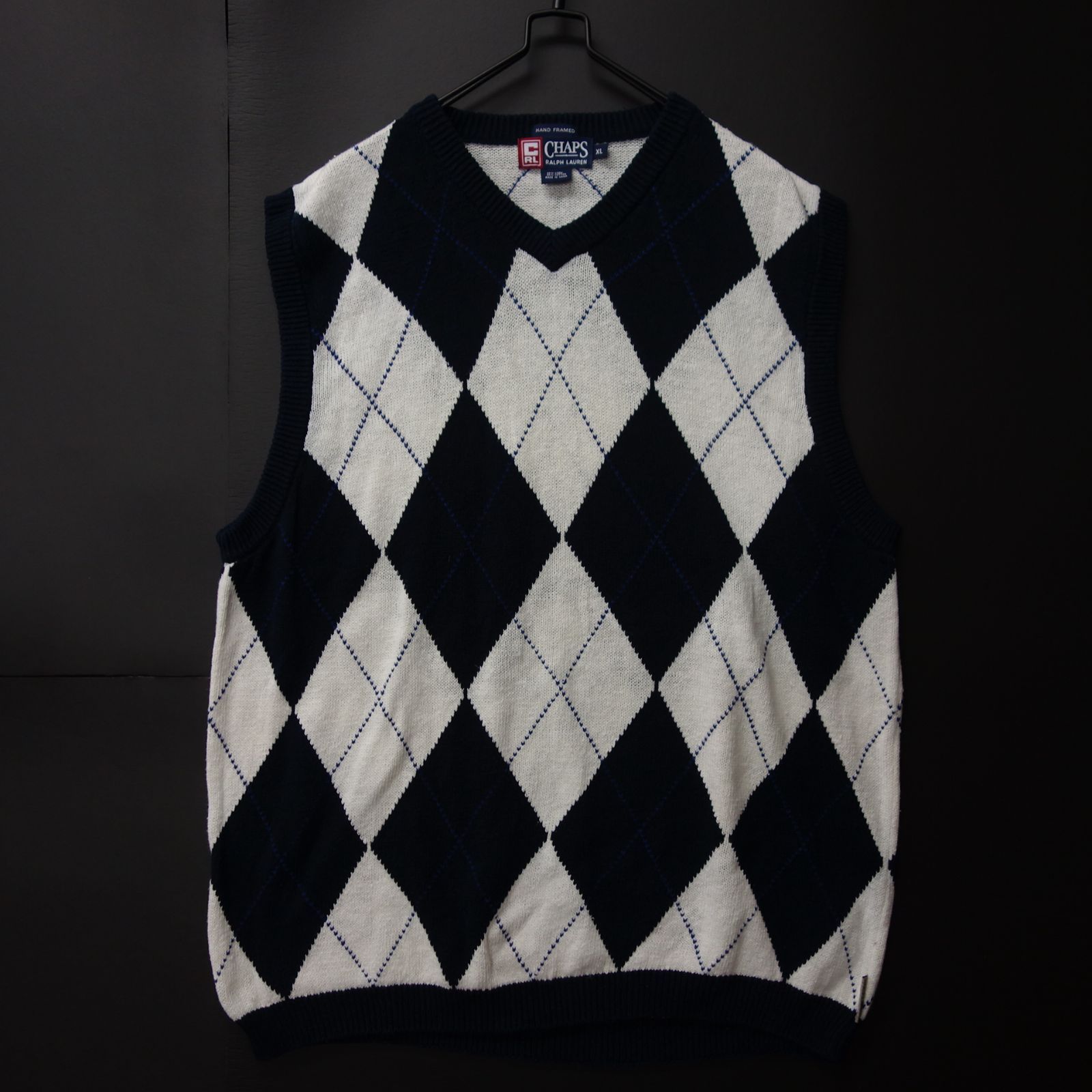 90s～ Vintage US古着☆CHAPS Ralph Lauren ラルフローレン アーガイル 