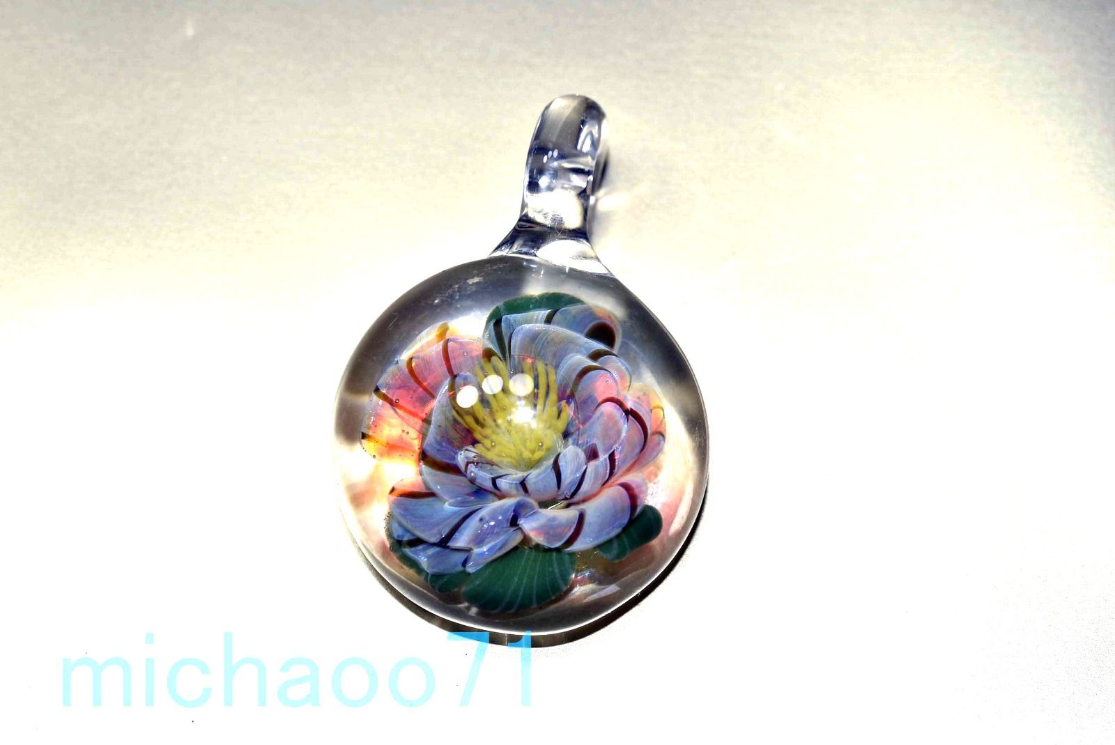 アクセサリー フラワー グラスペンダント花 (12083-p21)3D FLOWER