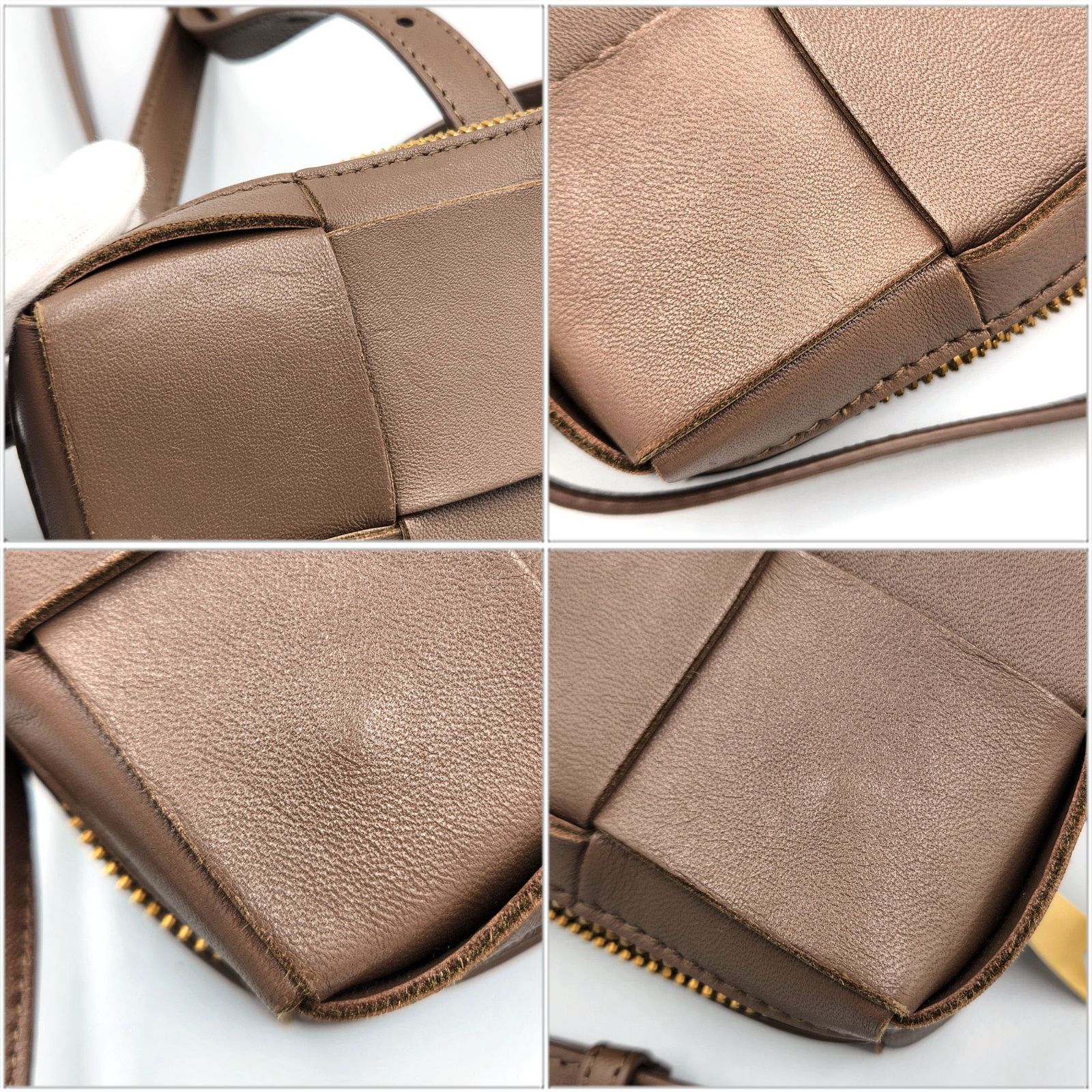 ボッテガヴェネタ　ブラウンレザー編み込みショルダーバッグ ボッテガヴェネタ BOTTEGA VENETA ショルダーバッグ レザー
