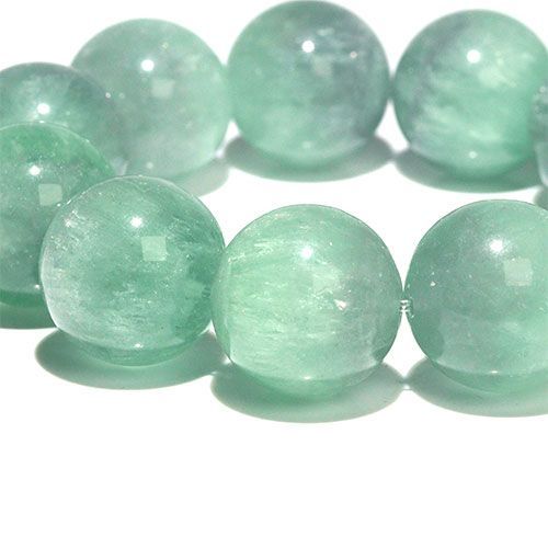 大玉天然無処理グリーンフローライト18.9mm ブレスレット 高品質】 フローライト ブレスレット グリーンフローライト
