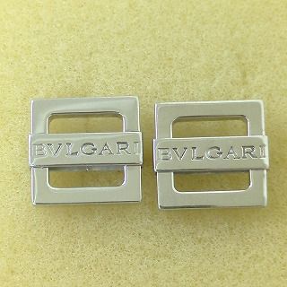 ブルガリ BVLGARI シルバー 925カフリンクス 回転ロゴ カフス ブルガリ BVLGARI シルバー 925カフリンクス 回転ロゴ カフス BVLGARI
