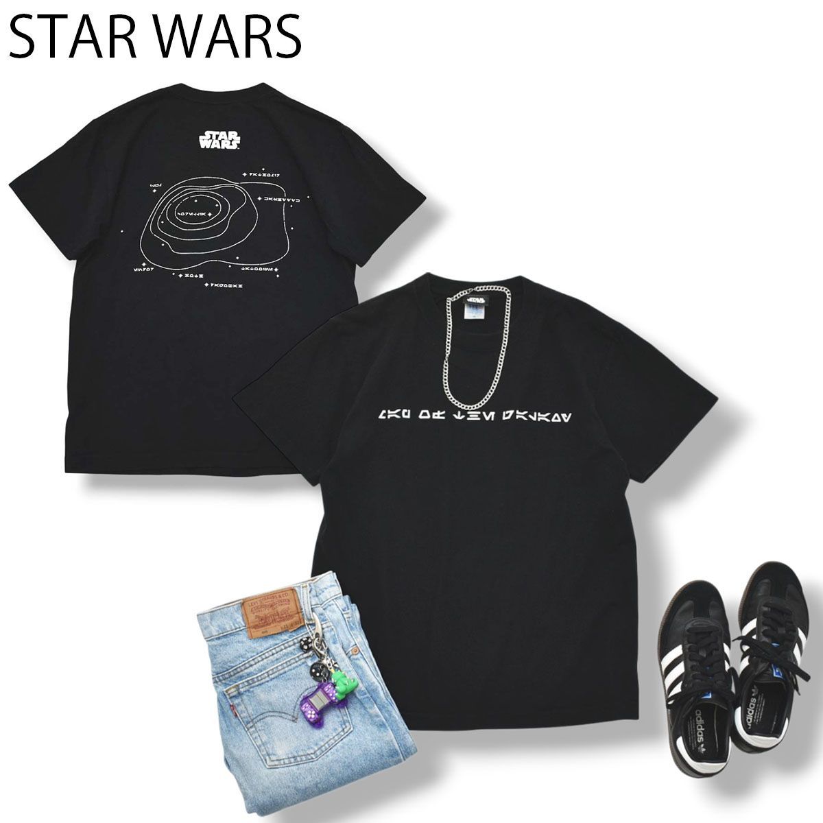 極美品】 スターウォーズ STAR WARS 半袖 プリント Tシャツ 銀河系