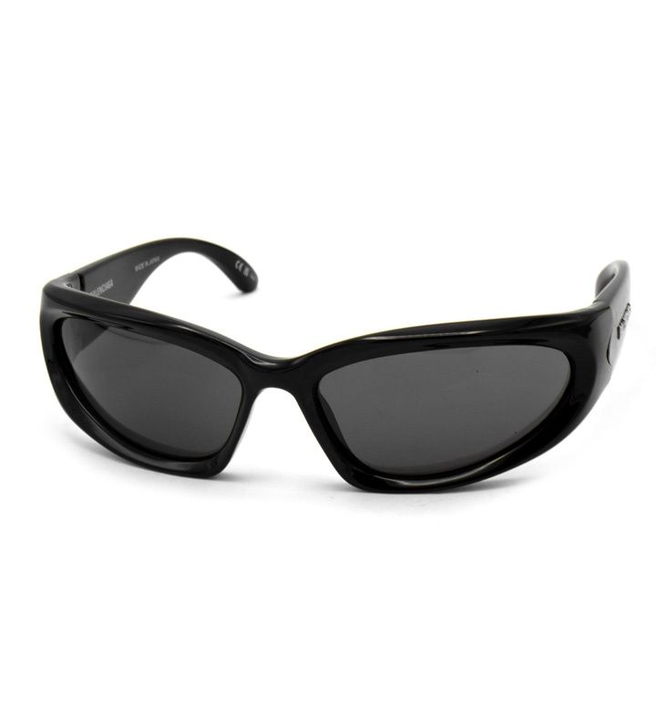 バレンシアガ BALENCIAGA Swift Oval BB0157S 001 サイド ロゴ スウィフト オーバル サングラス n8662