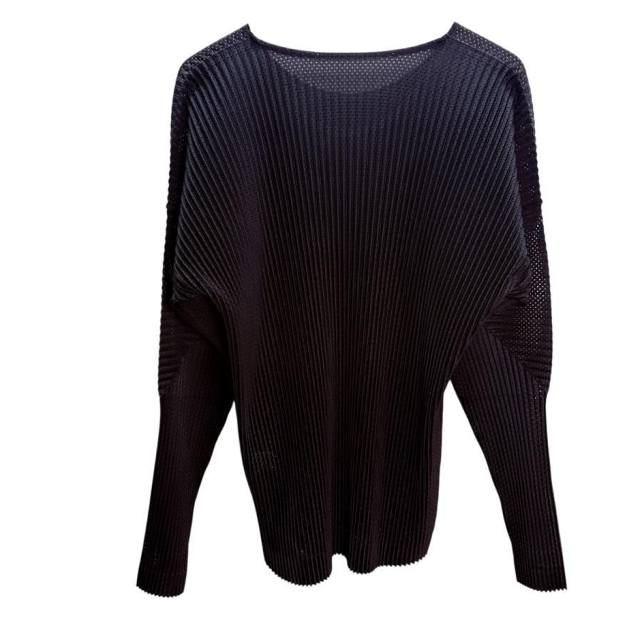 オムプリッセイッセイミヤケ　ブラック　Vネックロングスリーブカットソー3サイズ. HOMME PLISSE ISSEY MIYAKE(オムプリッセイッセイミヤケ) BASIC