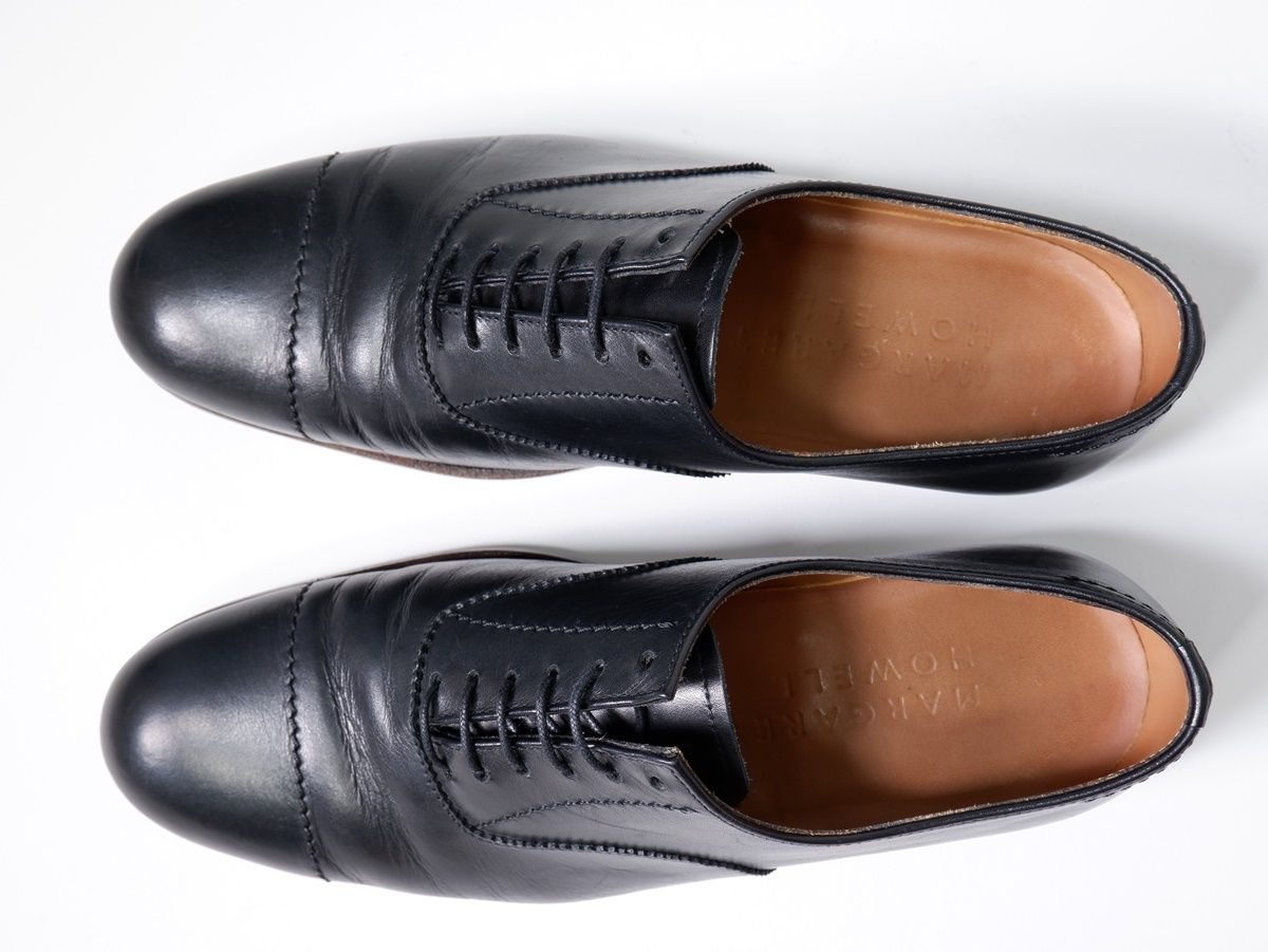 MARGARET HOWELLマーガレットハウエル プレミアムライン イタリア製 SLIM LACE UPレースアップ レザーシューズ 35 22.5-23.0 LFWA79434 NICORILABO_COM