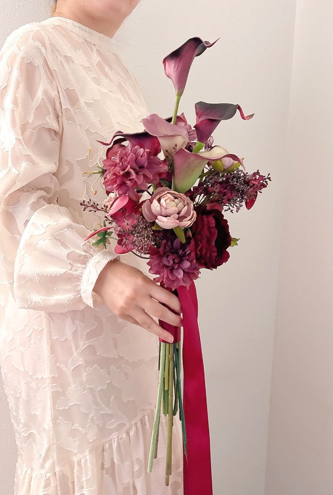 バーガンディの薔薇☆ウォールインテリア☆ワインレッド☆壁掛け