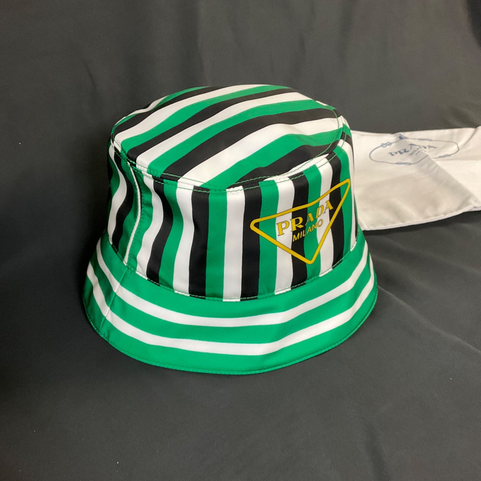 PRADA プラダ バケットハット 帽子 グリーン 緑 Lサイズ 正規品 新品未