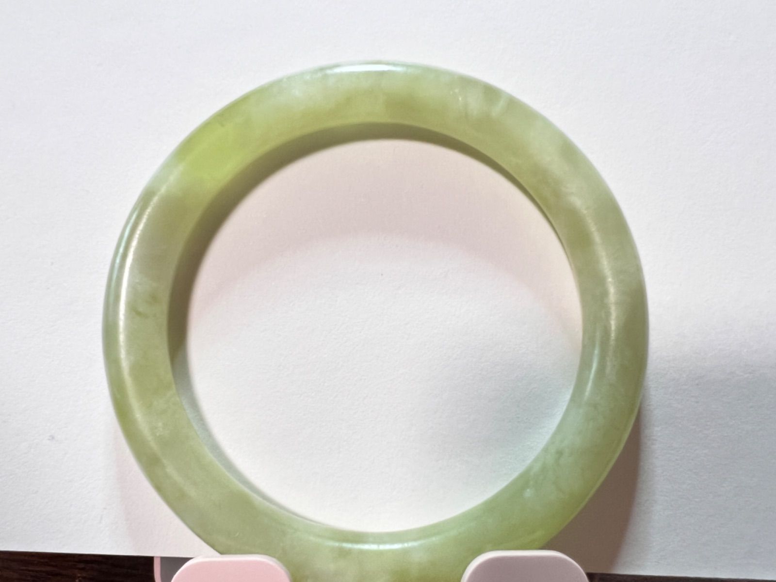 天然石 岫岩玉 岫玉石 しゅうがんぎょくバングル 腕輪 60mm - メルカリ