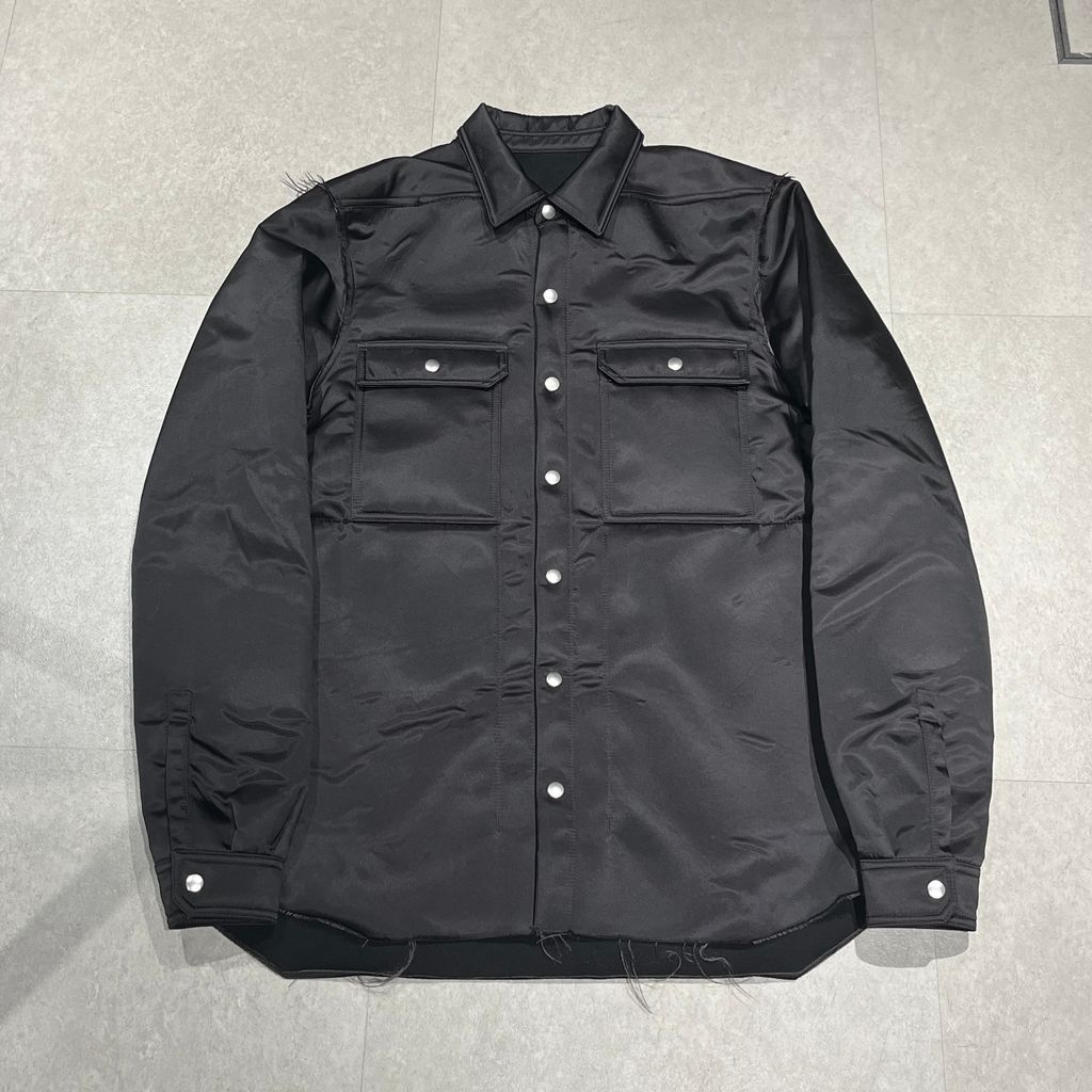 Rick Owens リックオウエンス 21AW OUTERSHIRT アウターシャツ RU02A5729-NB ブラック size 48 表参道A05
