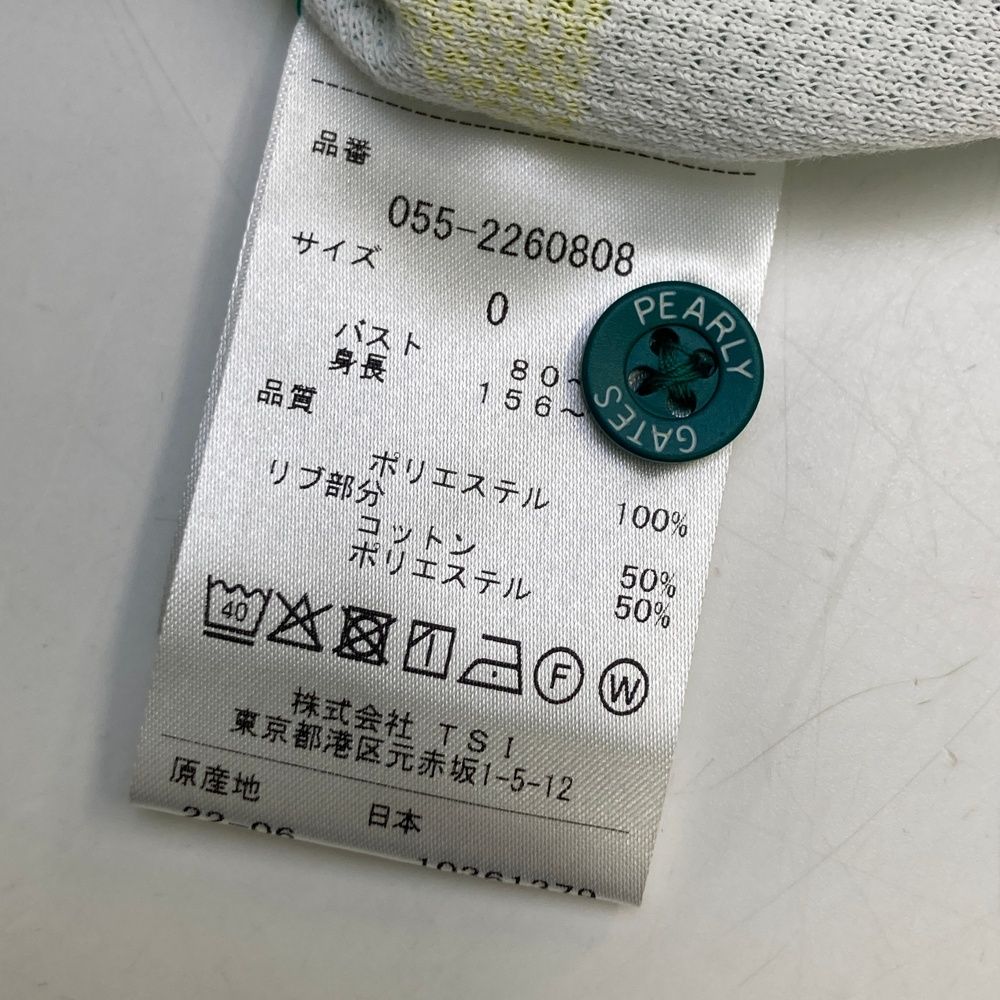 サイズ：0 PEARLY GATES パーリーゲイツ 055-2260808 半袖ポロシャツ