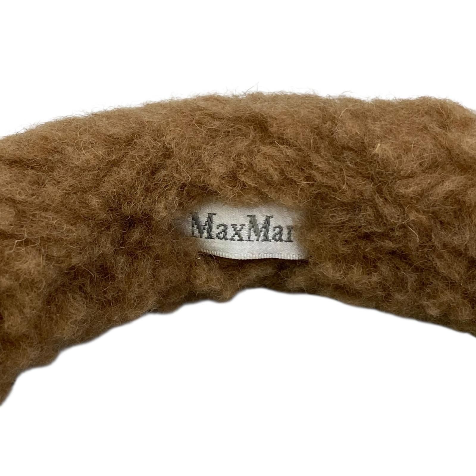 186005 MAX MARA マックスマーラ Muffy テディ イヤーマフ キャメル レーヨン88 シルク12