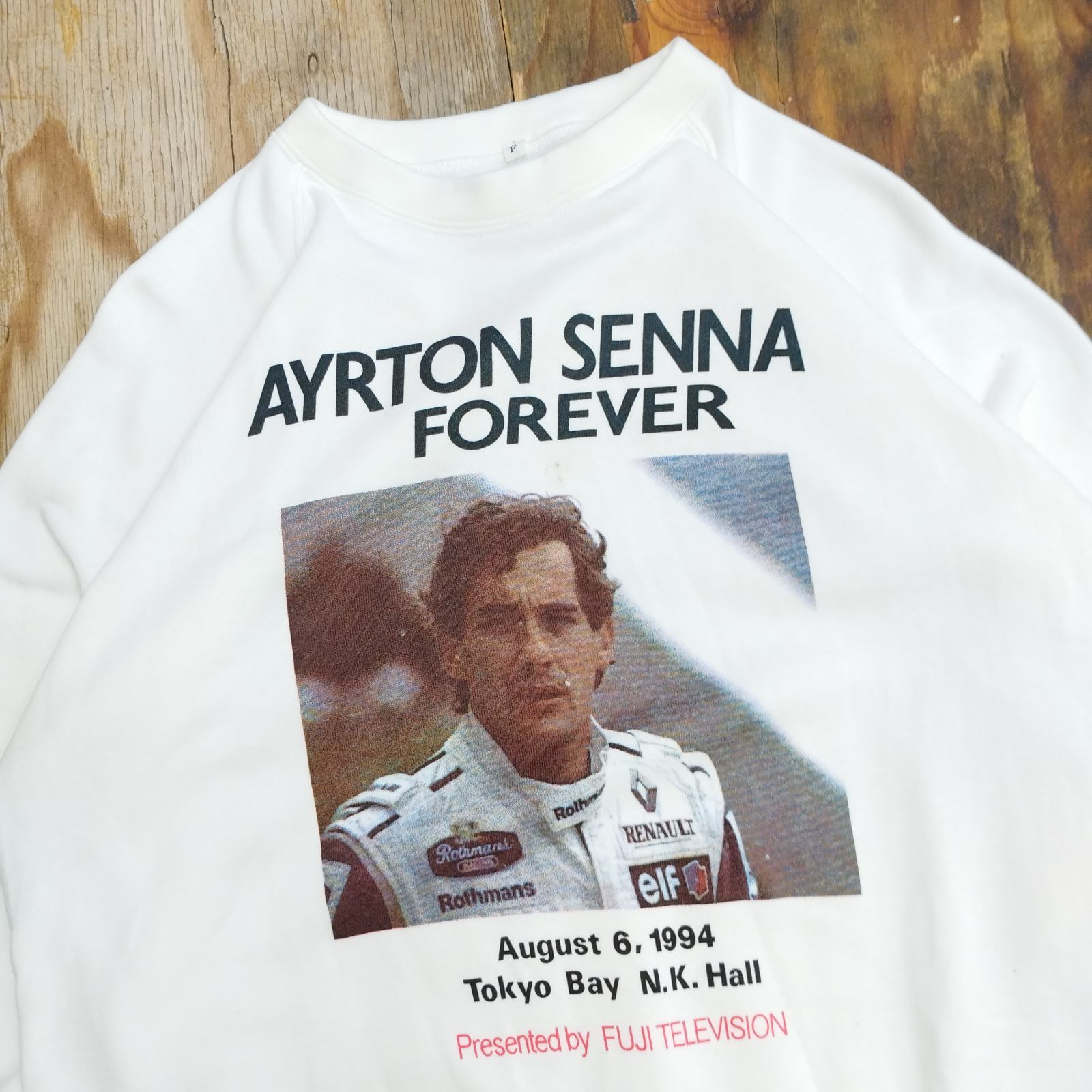 美レア品 アイルトン セナ イベント スウェット AYRTON SENNA アイルトンセナ 90s 古着 VINTAGE フジテレビ 追悼