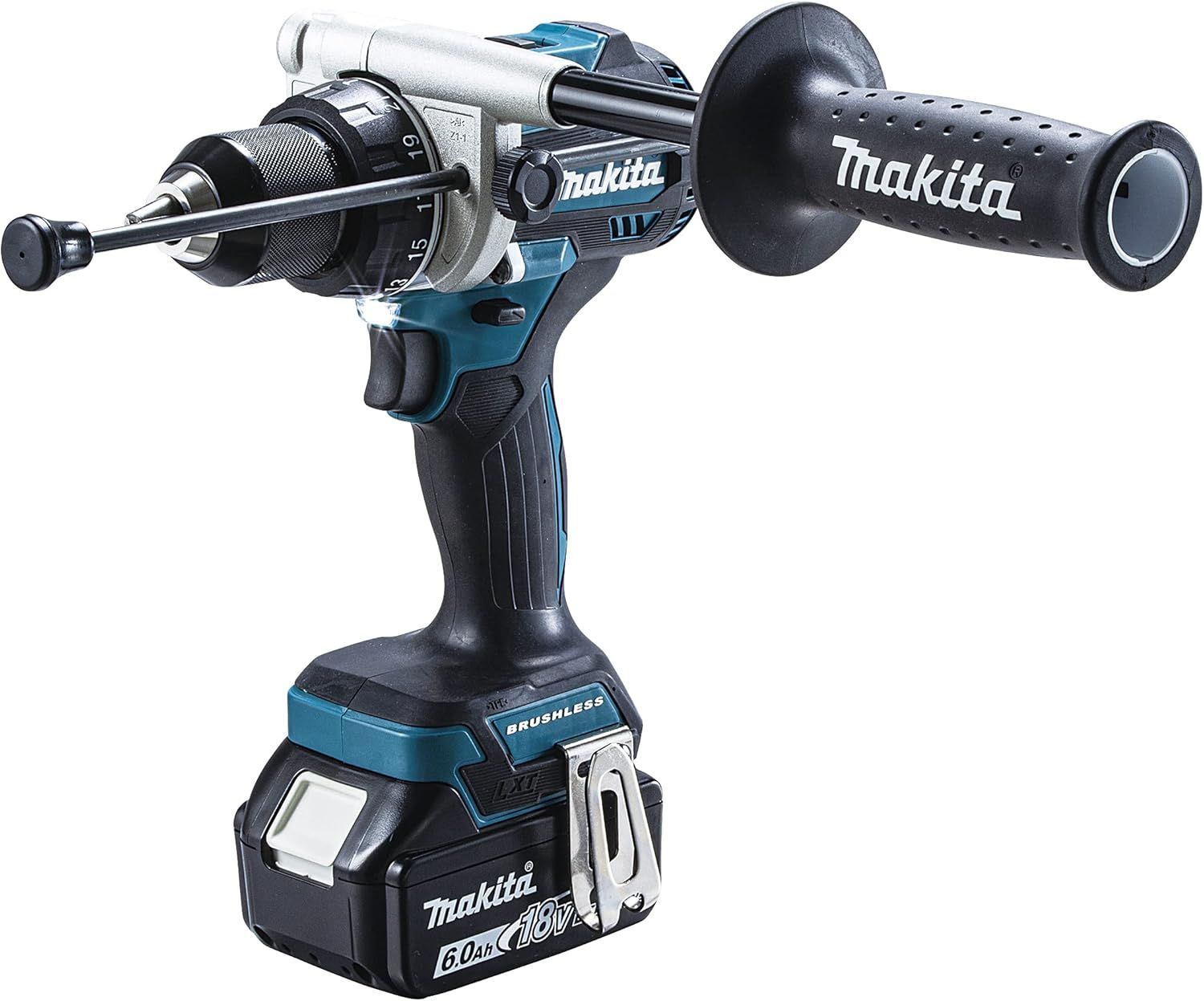 マキタ Makita 充電式震動ドライバドリル 18V6Ah バッテリ2本 充電器 ケース付 DF486DRGX 青