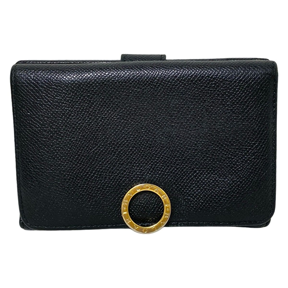 BVLGARI(ブルガリ) 2つ折り財布 ブルガリブルガリ 黒×ゴールド