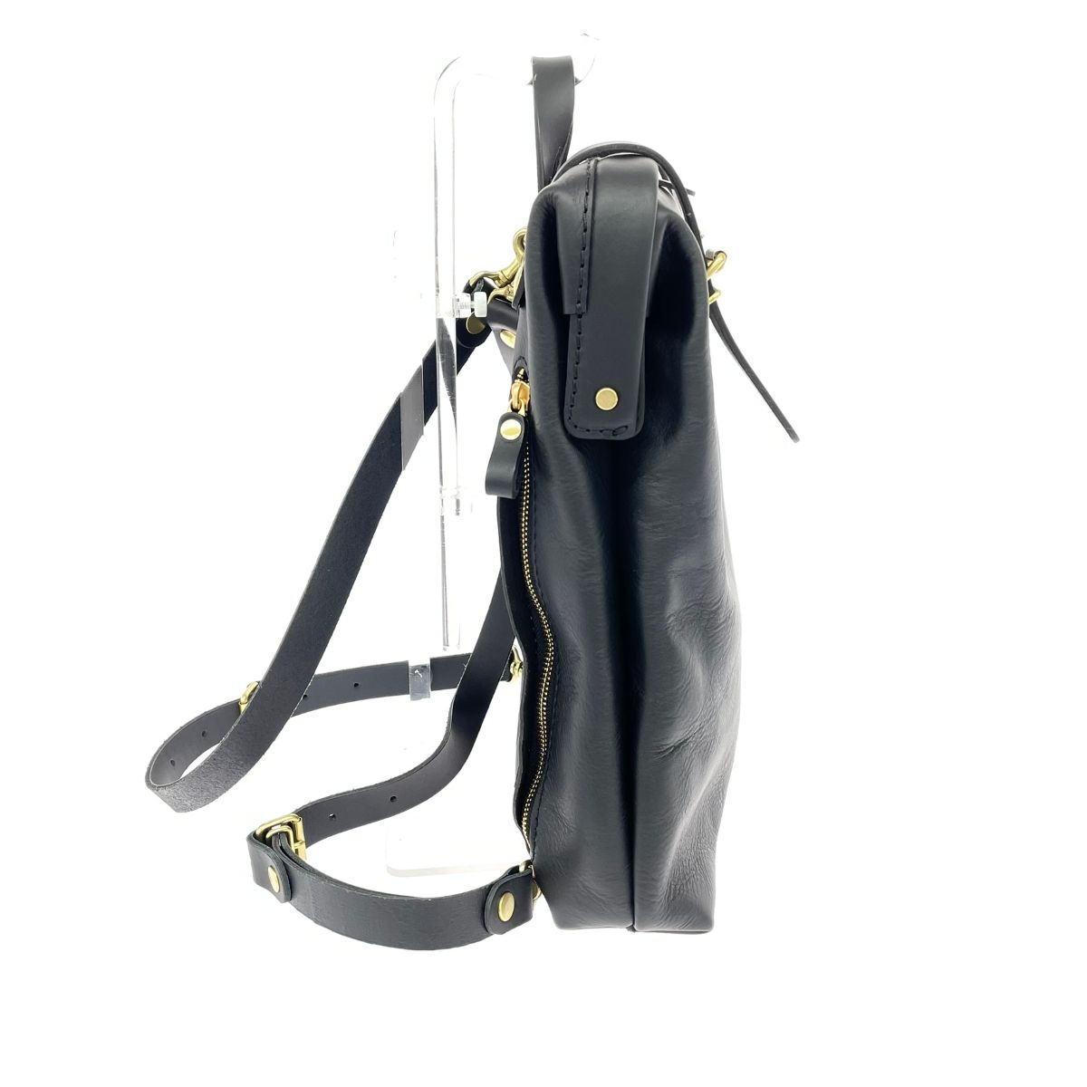 美品 HERZ ヘルツ ラックスリュック R-143-N ブラック レザー