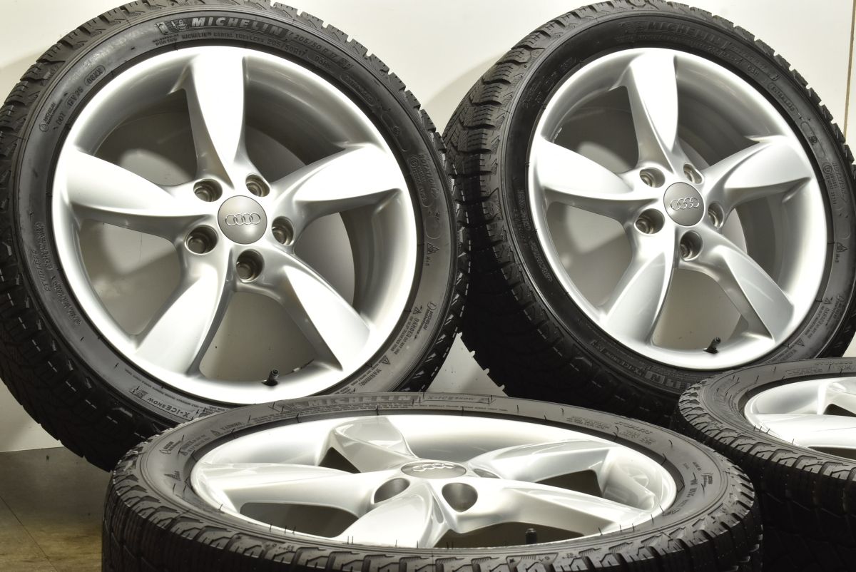製 バリ溝 スタッドレス アウディ A3 スポーツバック 純正 17in 6J 48 PCD112 ミシュラン X-ICE SNOW 205 50R17 品番 8V0071497