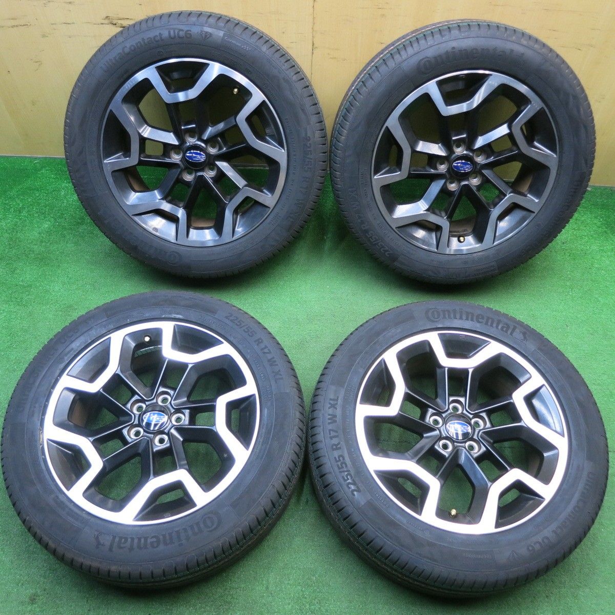 タイヤ 24年 スバル GP7 XV 純正 225|55R17 コンチネンタル ウルトラコンタクト UC6 17インチ PCD100|5H 5042203TNノ