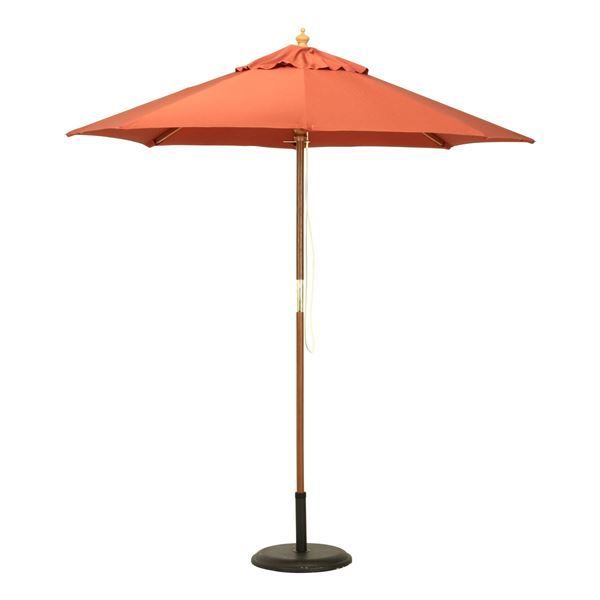 パラソル 幅210cm エンジ ポリエステル 木製パラソル 屋外 アウトドア レジャー キャンプ ガーデニング 組立品 代引不可