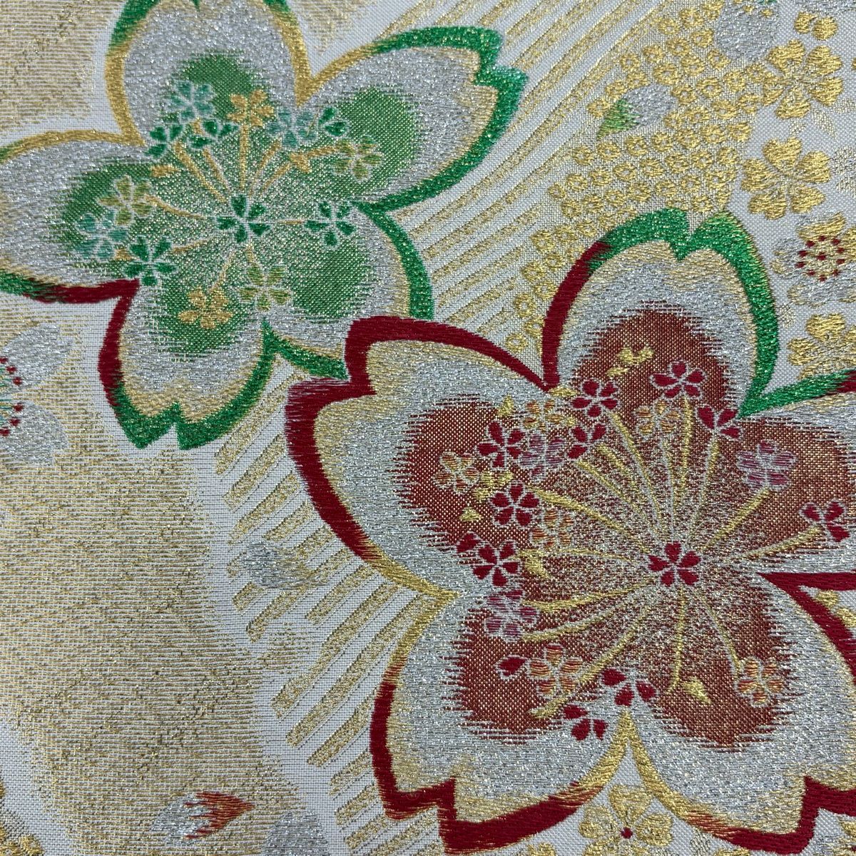 ⚫︎mo-0017 振袖　刺繍　水色　身丈162.5 裄67.5 Z-12-17 振袖 身丈170.5cm 裄丈67.5cm L 袷 袋帯フルセット 桜 金彩