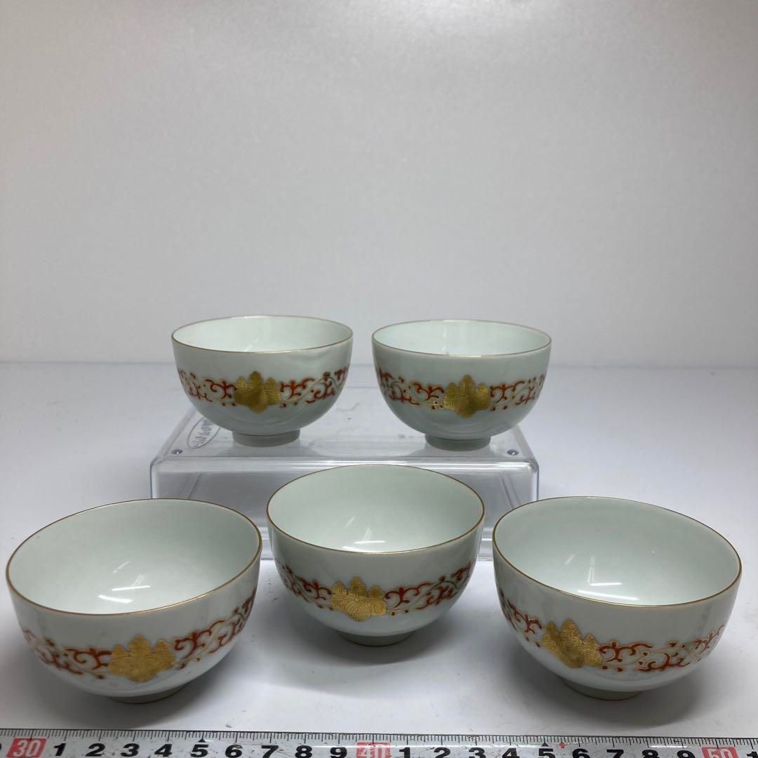 九谷 青草 煎茶器一式 共箱 トヒウ 東な6-0609