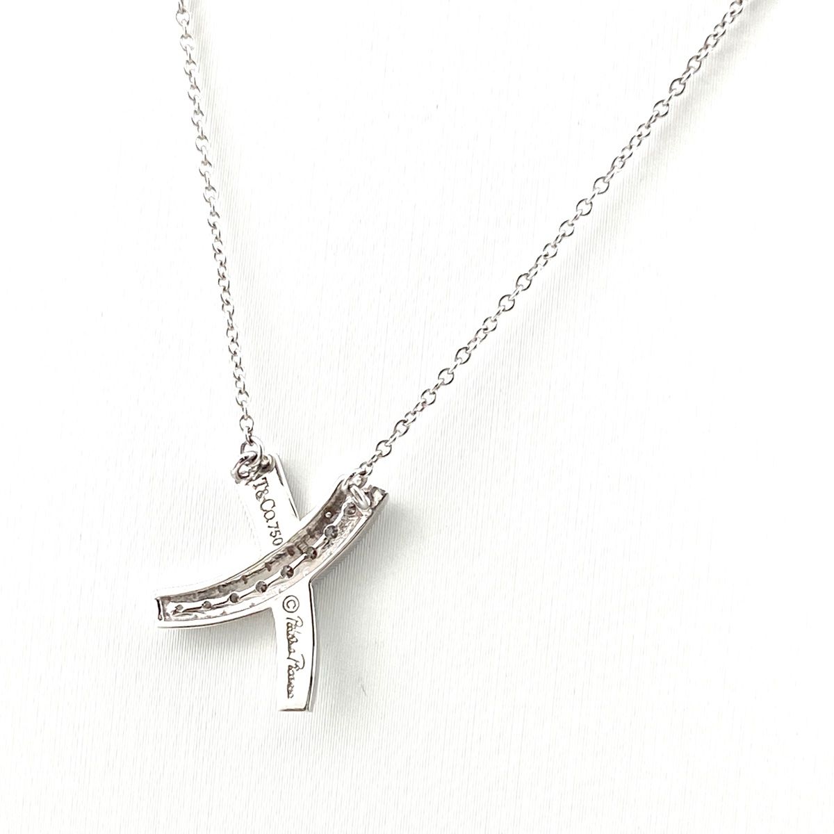 ティファニー TIFFANY&Co. ピカソ キス ダイヤ ネックレス WG ホワイト 