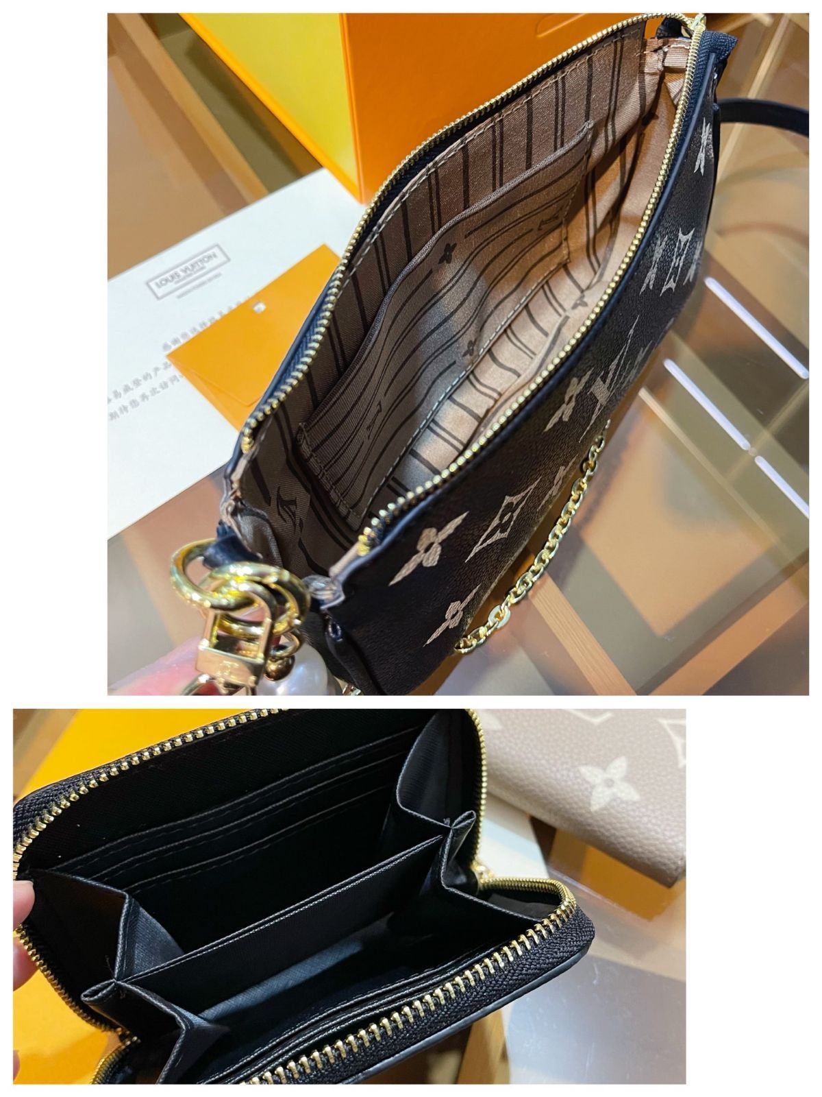 送料込☆ LOUIS VUITTON ルイヴィトン ショルダーバッグ ハンドバッグ  財布  3点セット