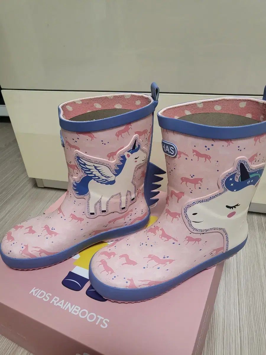 HAS キッズ ユニコーン レインブーツ 32