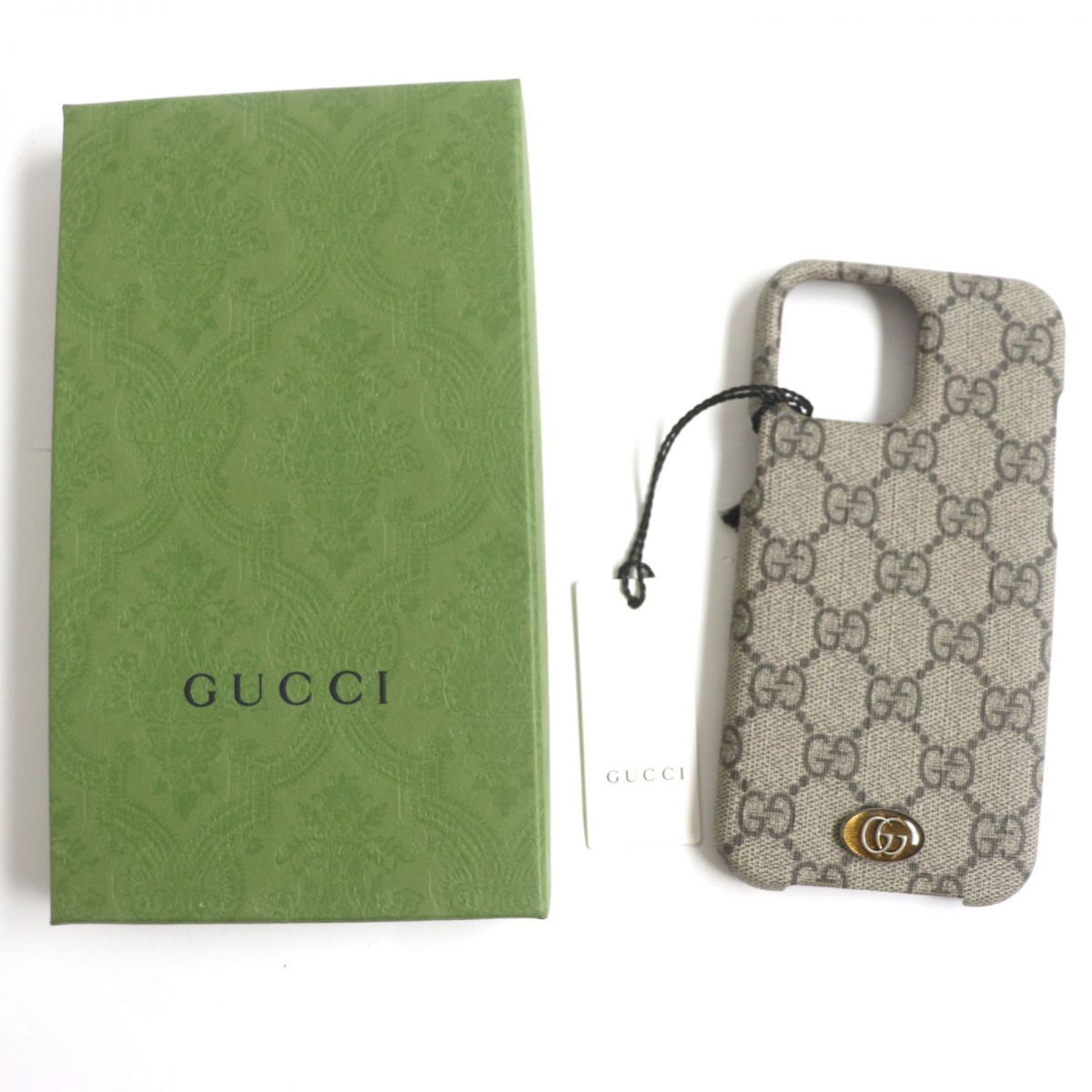 未使用品▽GUCCI グッチ 701331 オフディア ロゴ金具 GG柄 iphone 13