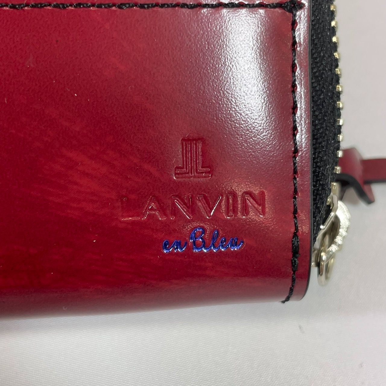 LANVIN en Bleu】ランバンオンブルー 長財布 赤 レッド × 紺 ネイビー 